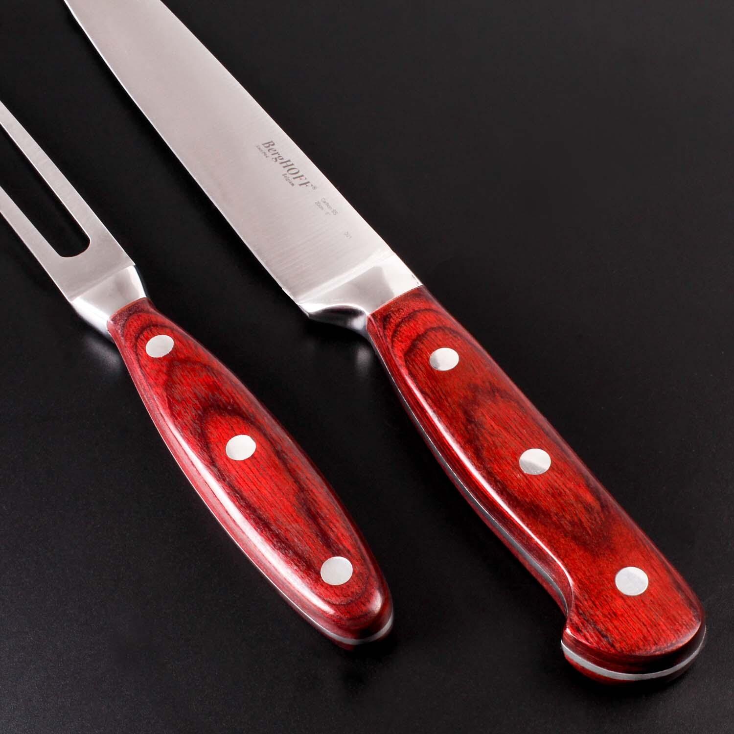 BergHOFF Pakka Wood 6 Pc Carving Prep & Turkey Baster Set - Carving Set Handle - Detail thumbnail