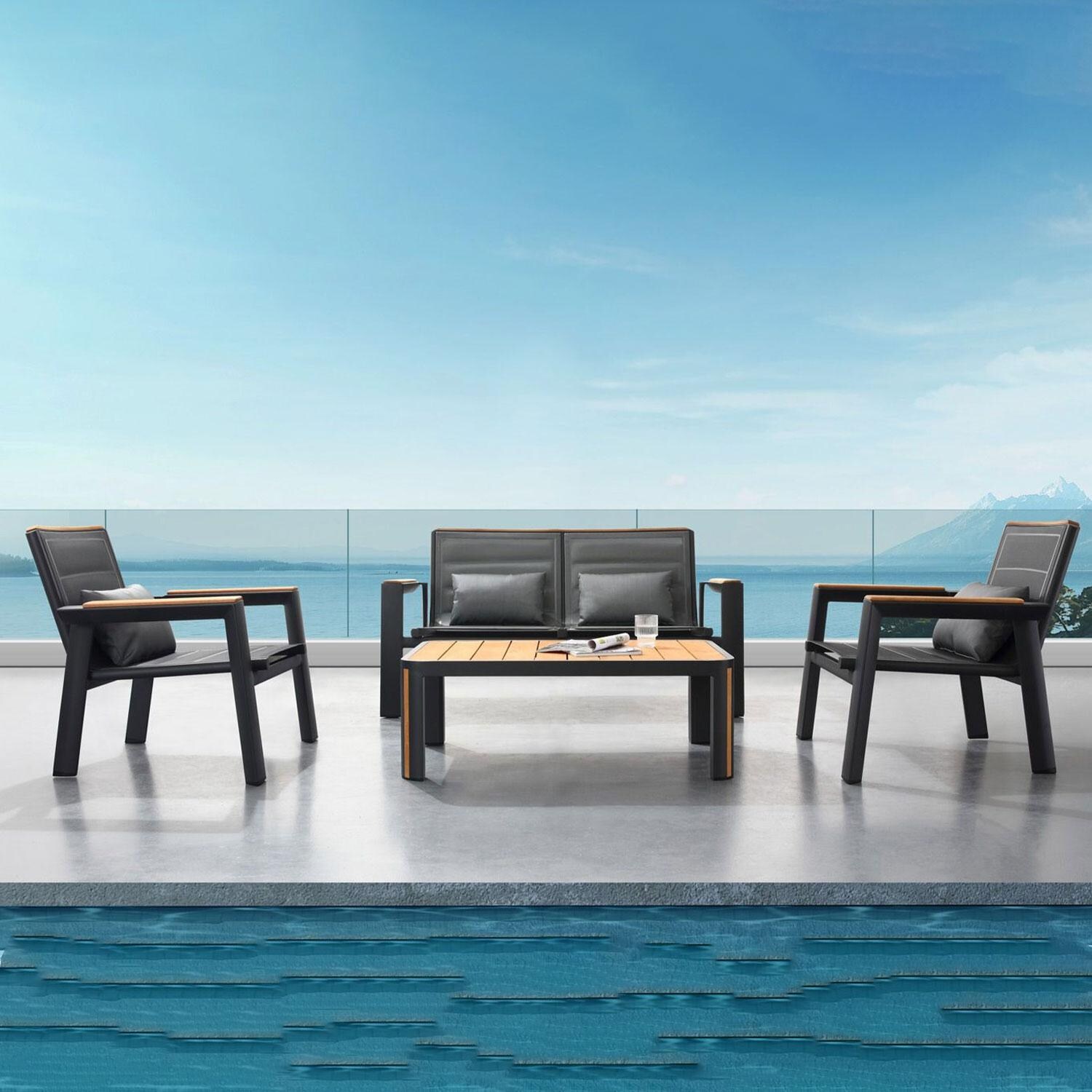 HIGOLD 203131/016 GENEVA Outdoor Loveseat - Nero - Lifestyle thumbnail