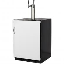 Marvel 24-Inch 5.7 Cu. Ft. Right Hinge Built-in Twin Tap Beer Dispenser - Panel Ready - ML24BNP3RP