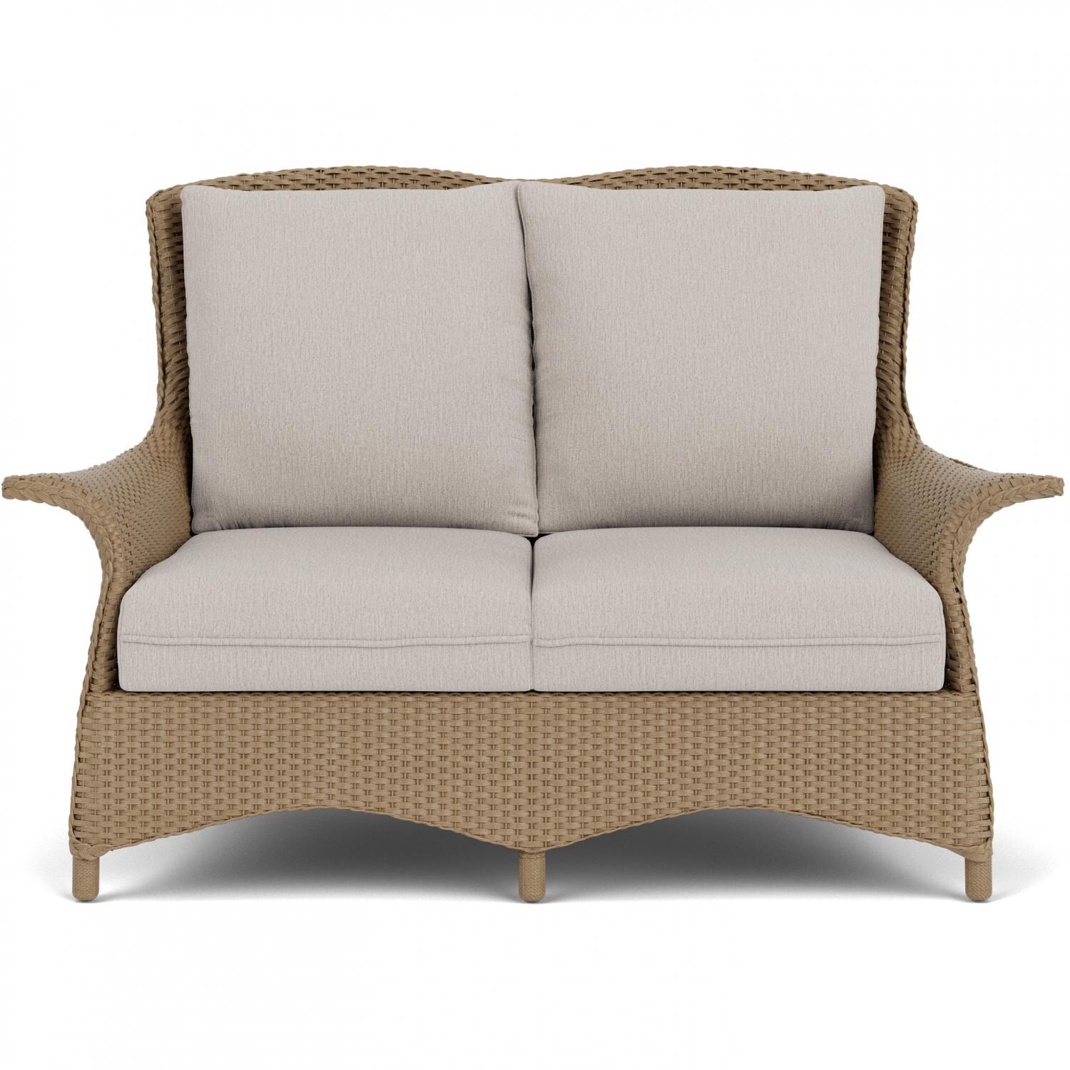 Mandalay Lloyd Loom Loveseat in Fawn/Remy Cloud by Lloyd Flanders