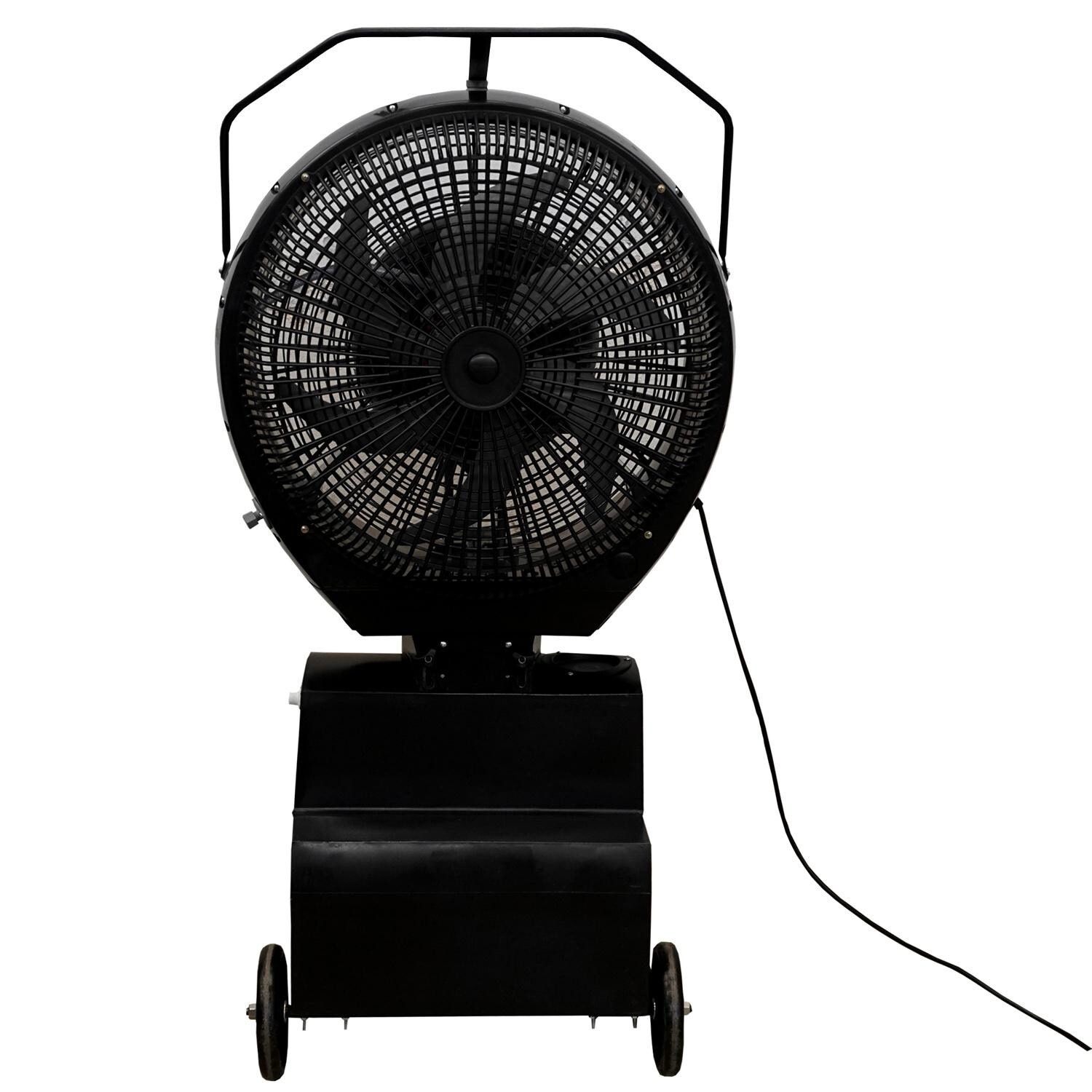 Ecojet by Joape LVP-030403 Cyclone Reservoir 18-Gallon Outdoor Misting Fan - Black - Back View thumbnail