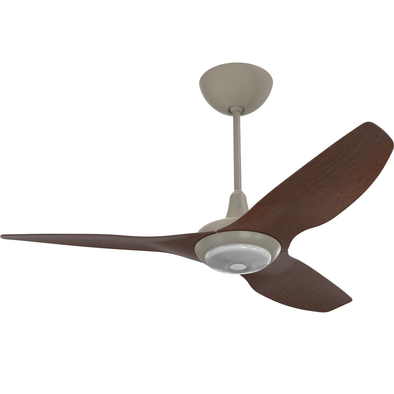Big Ass Fans 52-Inch Haiku Ceiling Fan Universal Mount W/12-Inch Downrod & Downlight in Satin Nickel/Cocoa - MK-HK4-042506A470F654G10I12S2