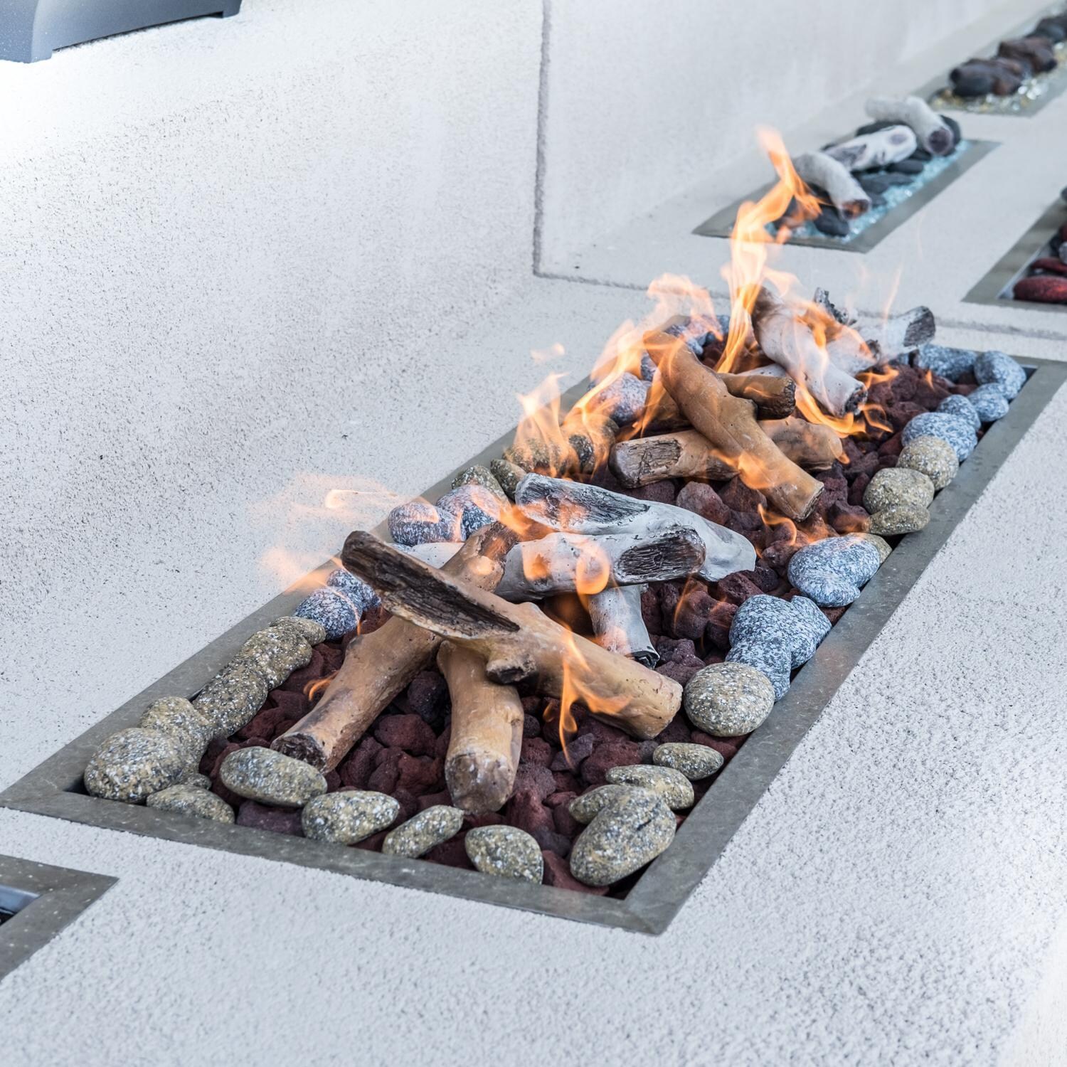 BBQGuys Signature Series - BQ2 - Red Lava Rock - With Mixed Media Lit thumbnail