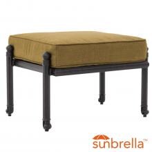 Evangeline Cast Aluminum Patio Ottoman By Lakeview Outdoor Designs - Canvas Teak image