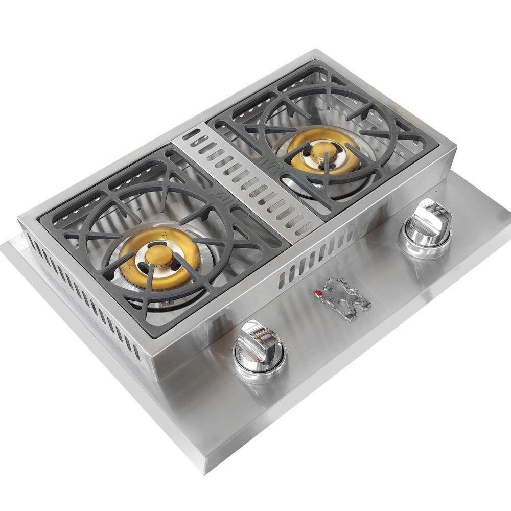 Lion L1634 Stainless Steel Drop In Natural Gas Double Side Burner thumbnail