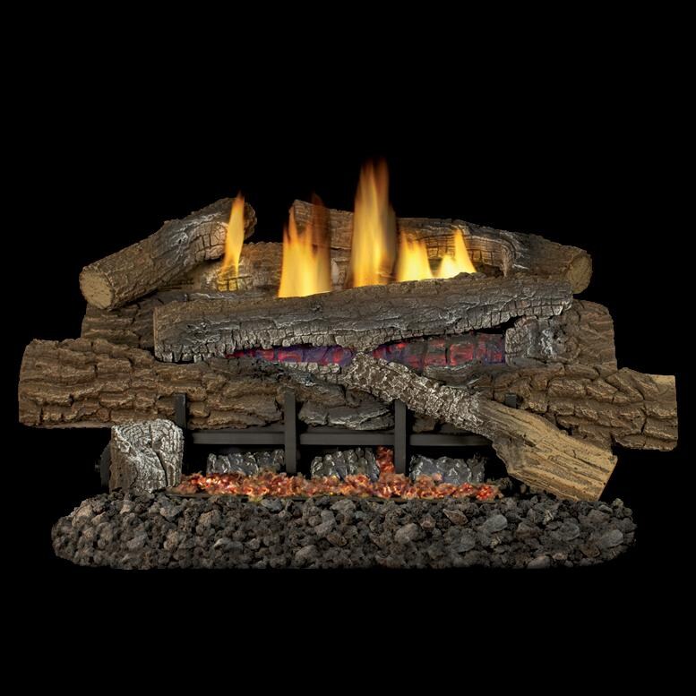 Superior Fireplaces Boulder Mountain Gas Log Set With Vent-Free Glow Ramp Burner thumbnail