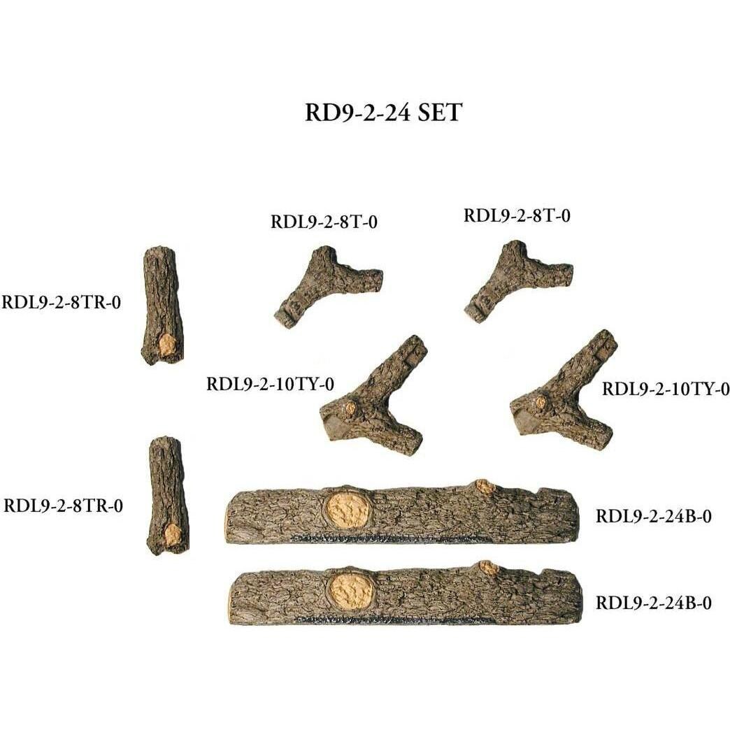 Peterson Real Fyre Golden Oak Designer See-Thru Log Breakdown thumbnail