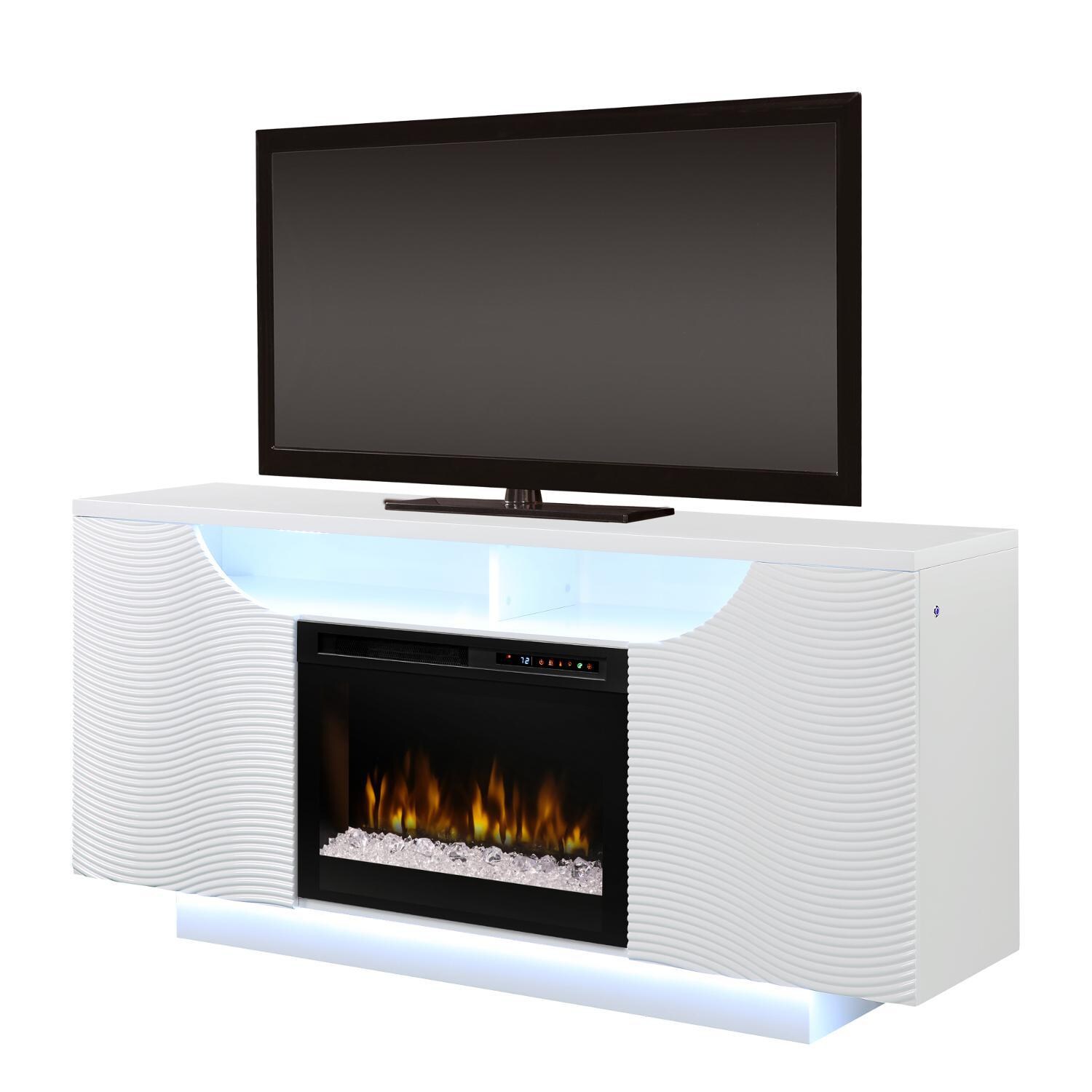 Dimplex - GDS26G8-1847GW - Ethan 66-Inch Electric Fireplace Media Console - Acrylic Ice Embers - Gloss White thumbnail