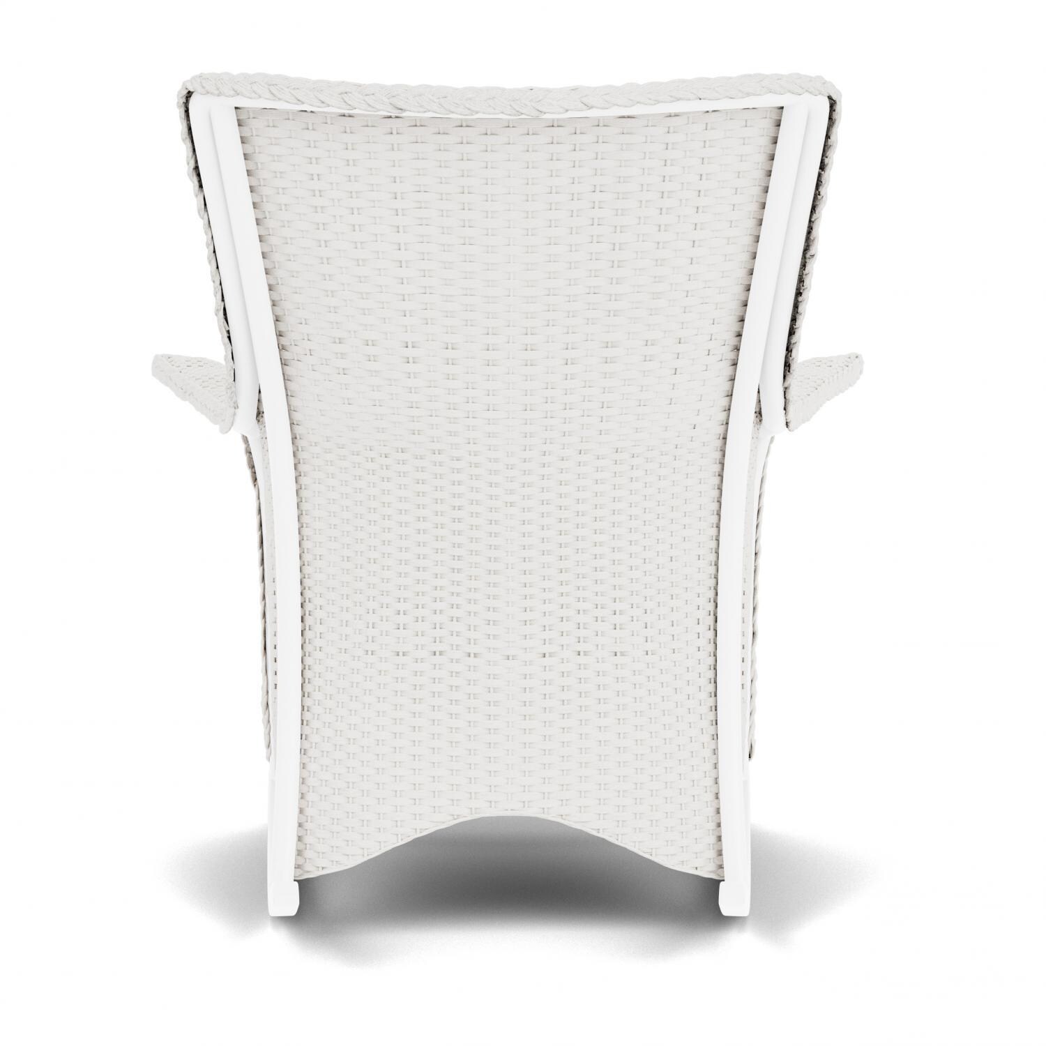 Lloyd Flanders Mandalay Porch Rocker in White Finish with Demo Skyway fabric - Back thumbnail