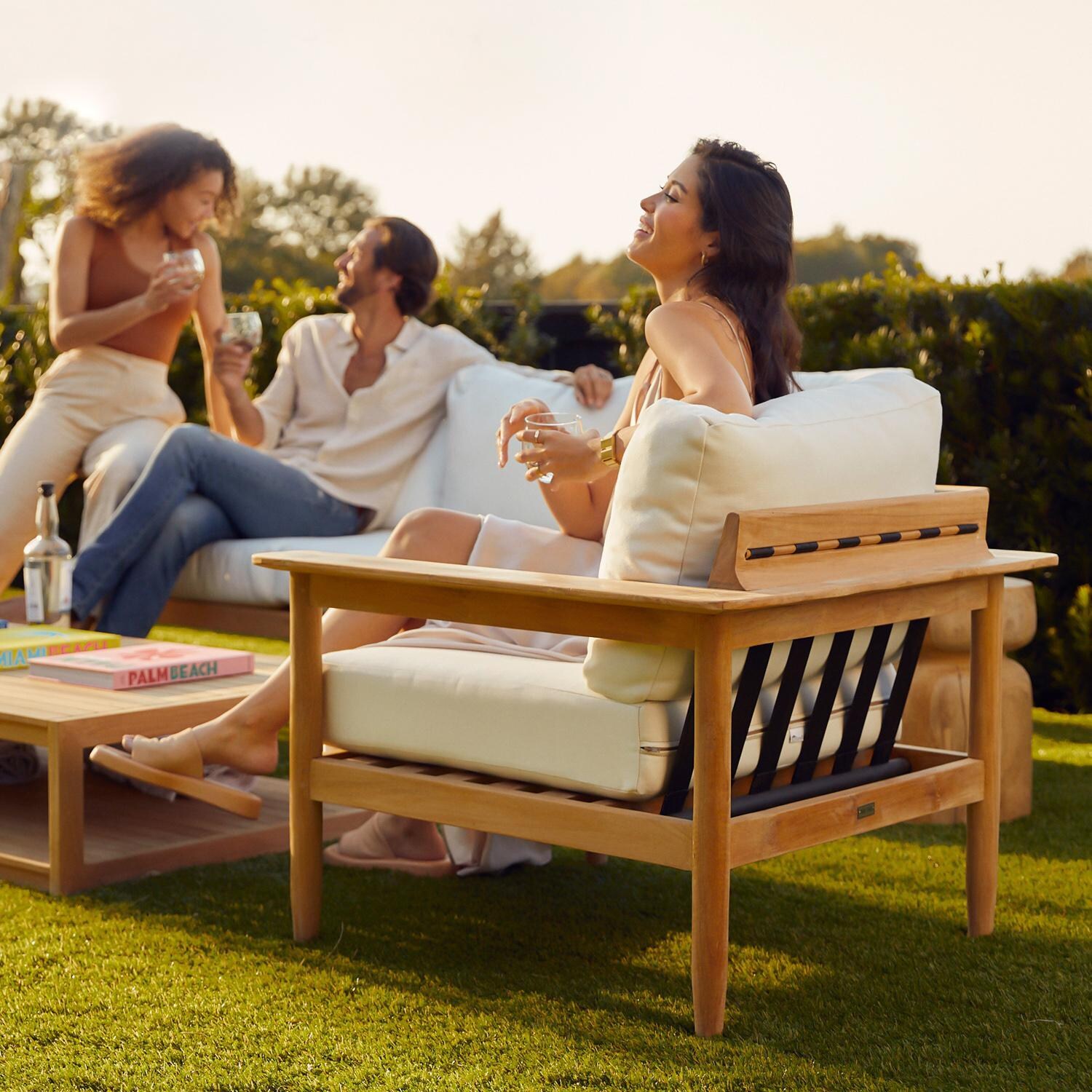 Teak + Table Ibiza Club Chair in Granite - Lifestyle thumbnail