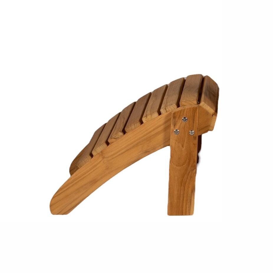 Royal Teak Collection ADRCKFR Teak Adirondack Footrest - Side - White Background thumbnail