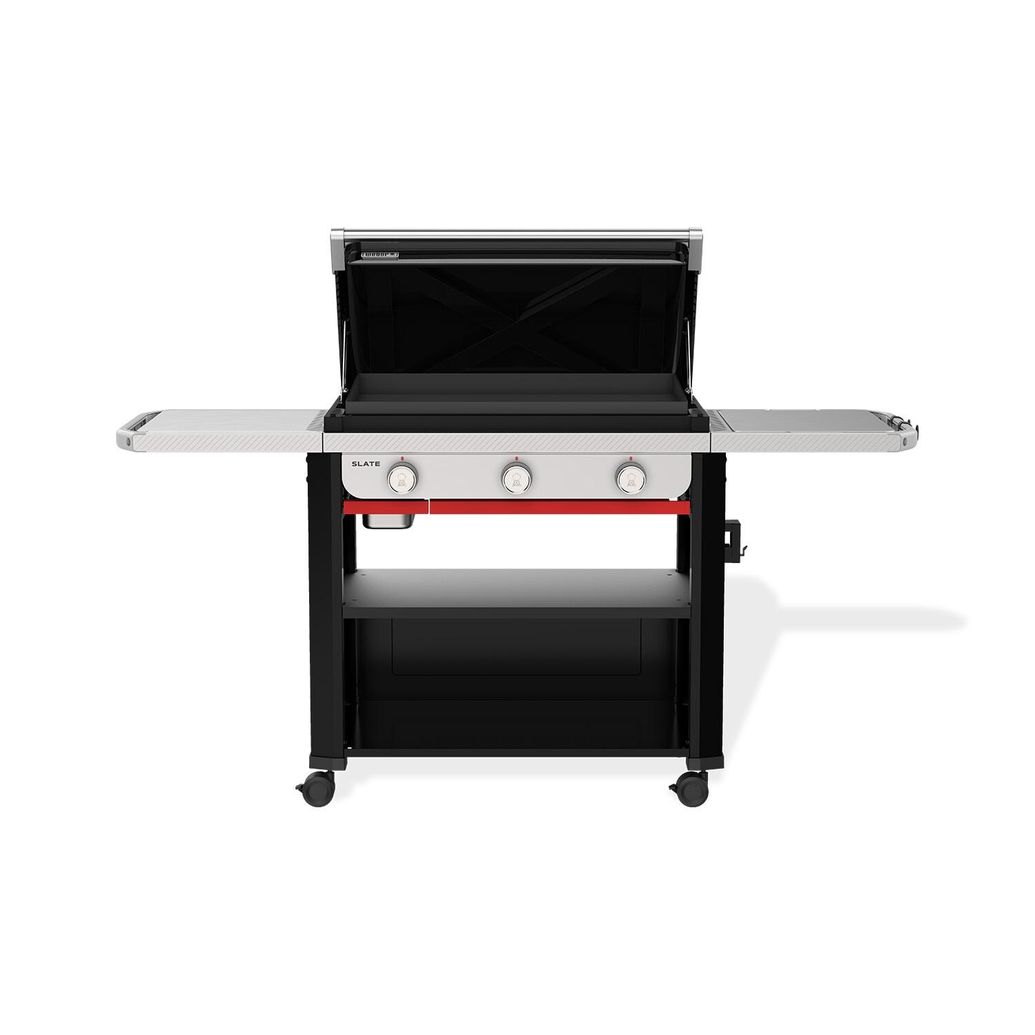 Weber 1500014 Slate 30-in Rust-Resistant Propane Griddle - Front Open - White Background thumbnail