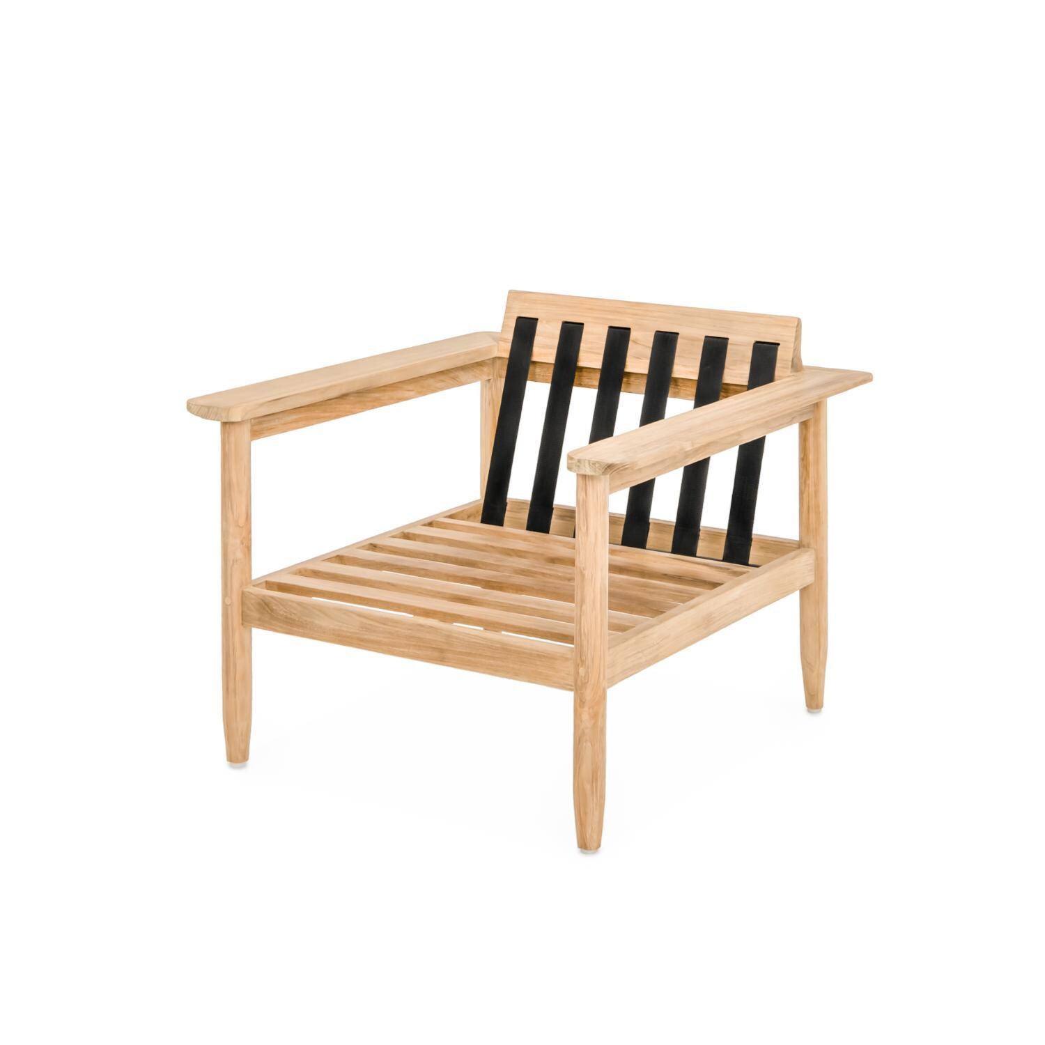 Teak + Table Ibiza Club Chair in Granite - Frame Side - White Background thumbnail