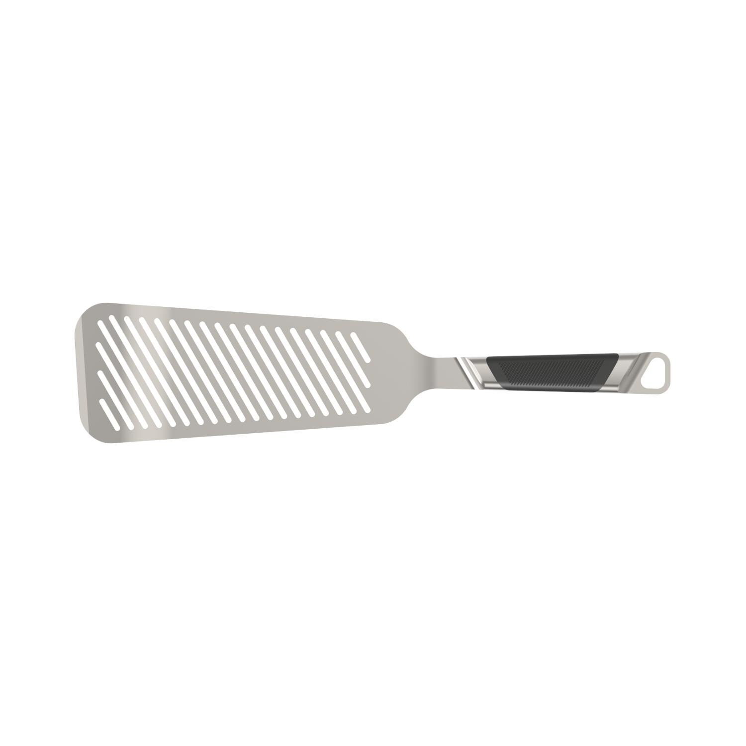Everdure By Heston Blumenthal Brushed Stainless Steel Fish Turner With Soft Grip - Large - HBFISHT