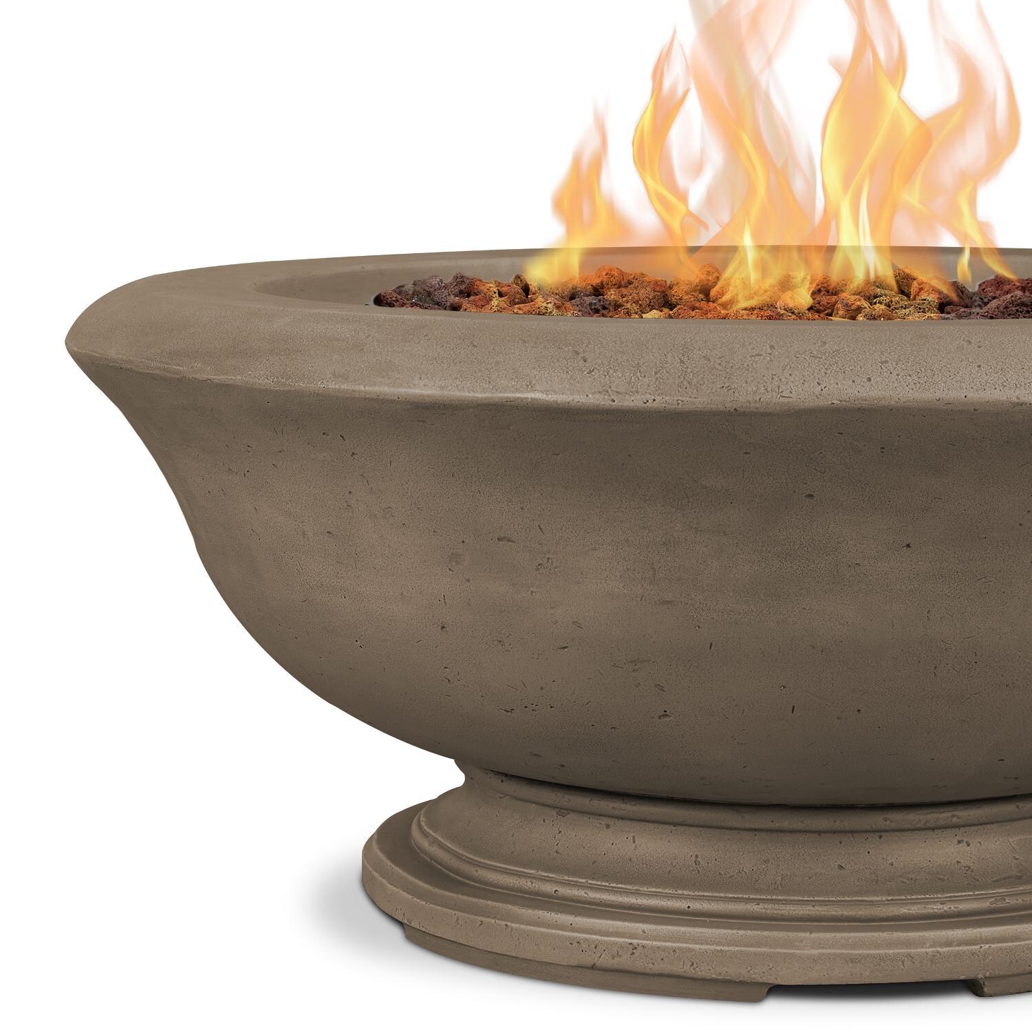 Real Flame Treviso 32-Inch Round Propane Fire Bowl - Dove Gray - Finish Detail thumbnail