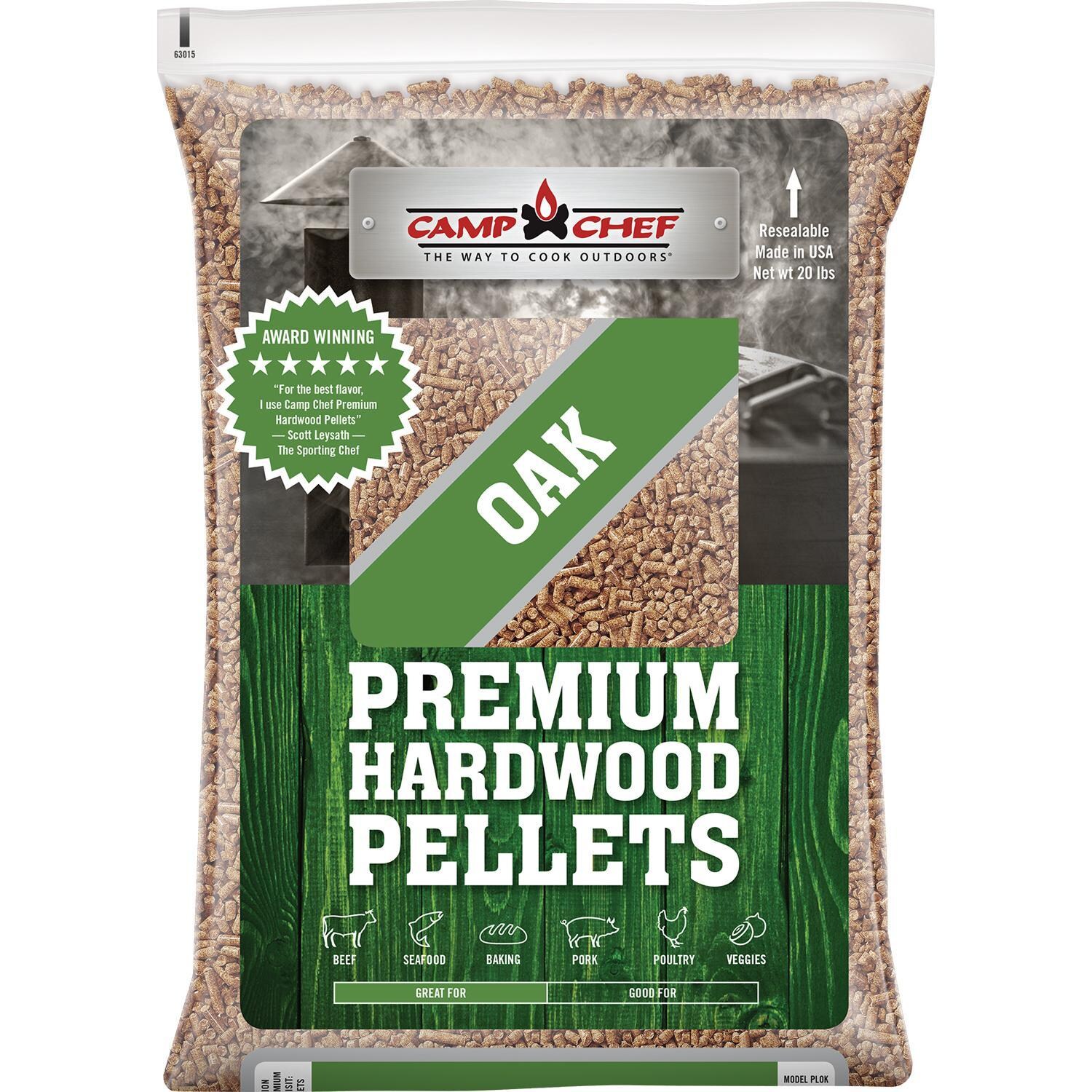 Camp Chef 20 Lb. Premium Hardwood BBQ Pellets - Oak