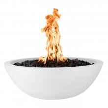 Top Fires by The Outdoor Plus Sedona 27-Inch Natural Gas Fire Bowl - Limestone - Match Light