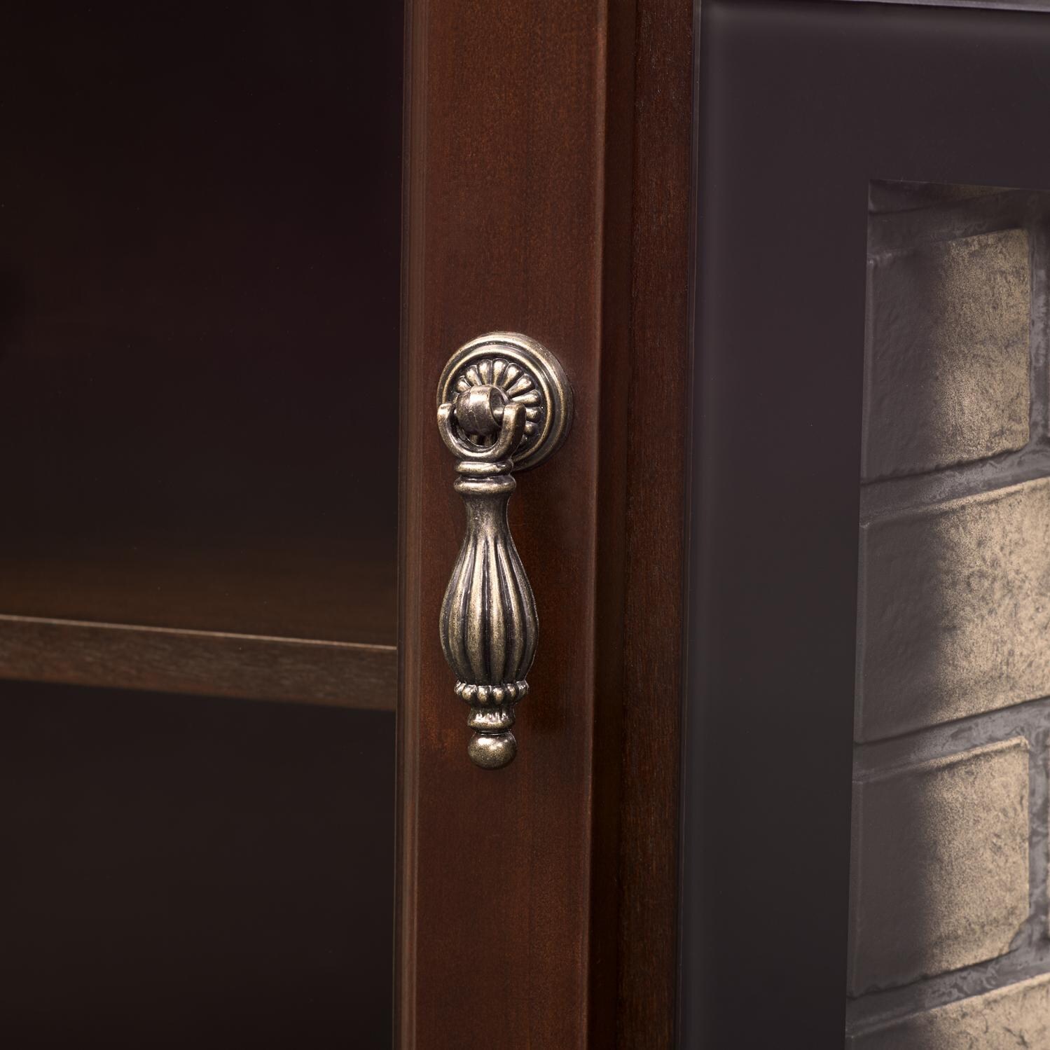 Napoleon NEFP29-1415E 64-Inch Canterbury Electric Fireplace Media Console - Espresso Walnut - Hardware Detail thumbnail