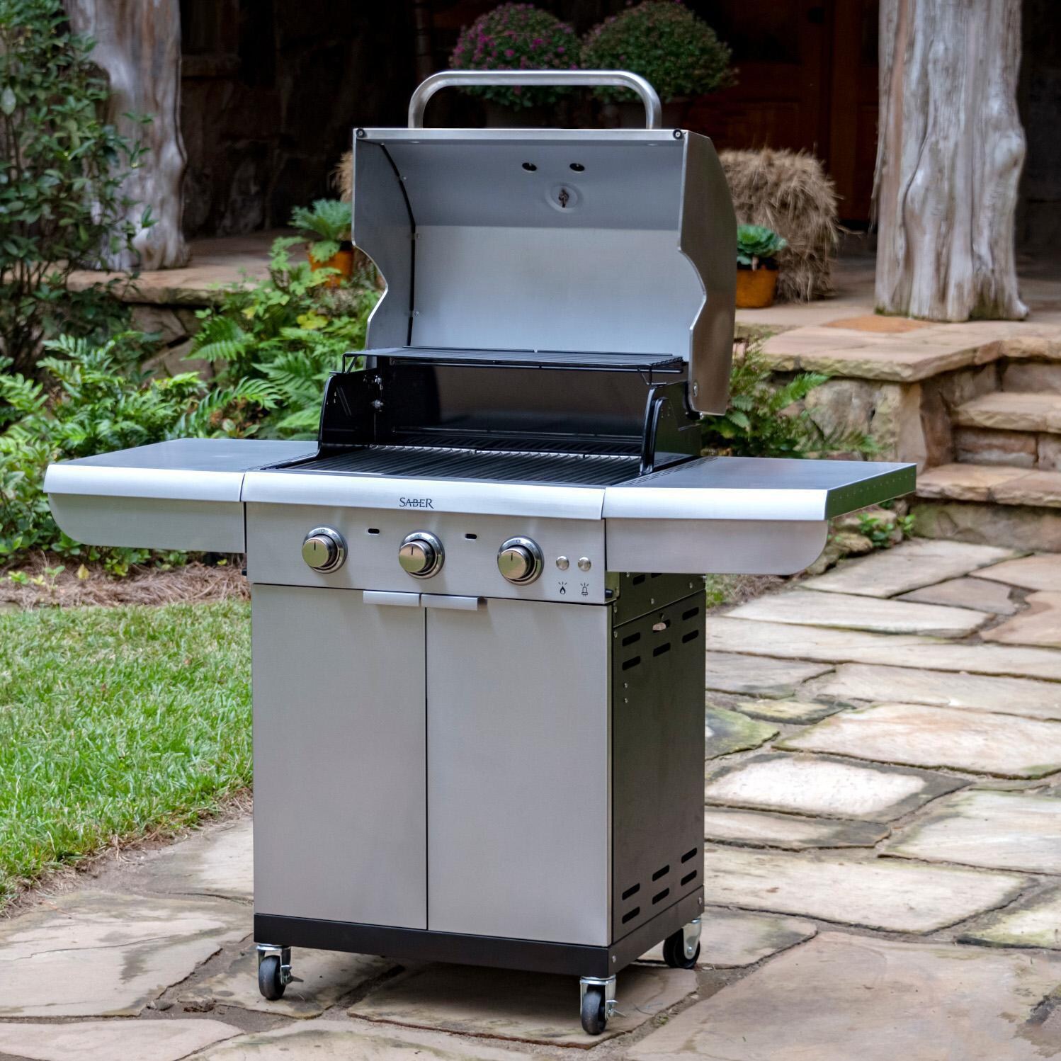 Saber Select R42SC0321 3-Burner 24-Inch Infrared Propane Gas Grill - Fully Open thumbnail