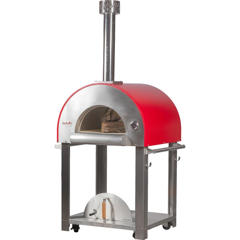 Bella Medio 28Inch WoodFired Outdoor Pizza Oven On Cart BBQ Guys