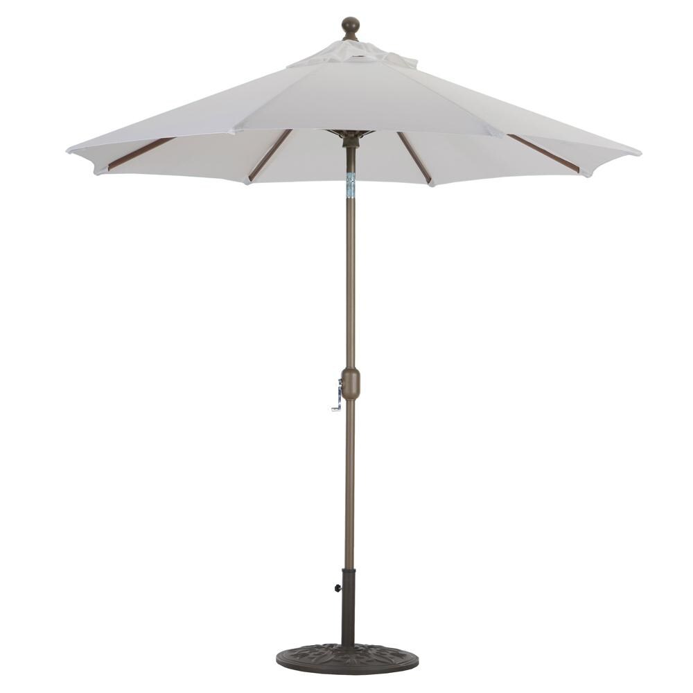 Galtech 7.5 Ft. Octagonal Aluminum Patio Market Umbrella W/ Crank Lift And Deluxe Auto Tilt - Antique Bronze Frame W/ Sunbrella Canvas Canvas Canopy