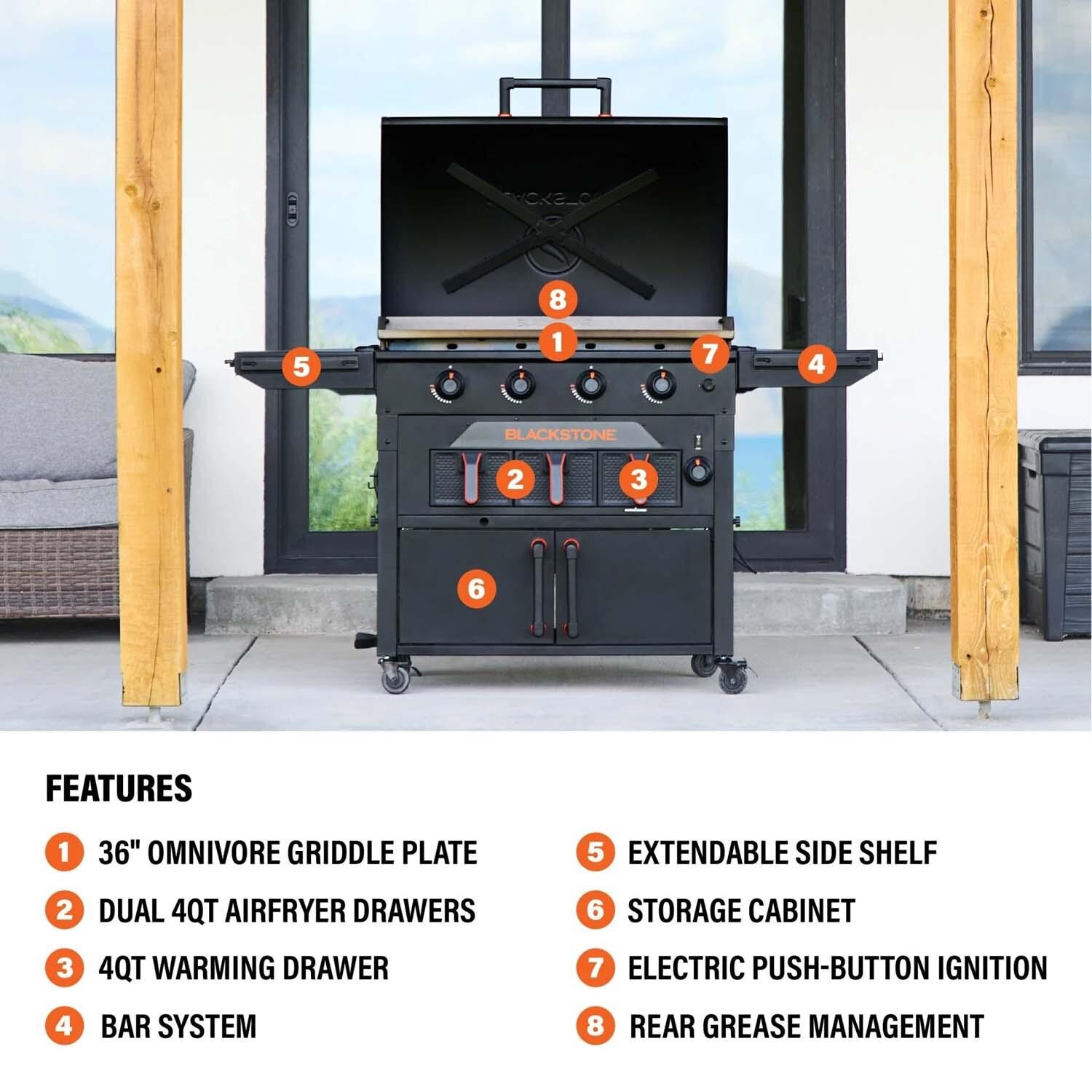 Blackstone 2439 Original 36-in Griddle w/ Airfryer - Features - Detail thumbnail