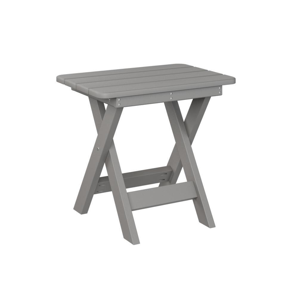 Recycled Plastic Folding End Table in Light Gray by Berlin Gardens