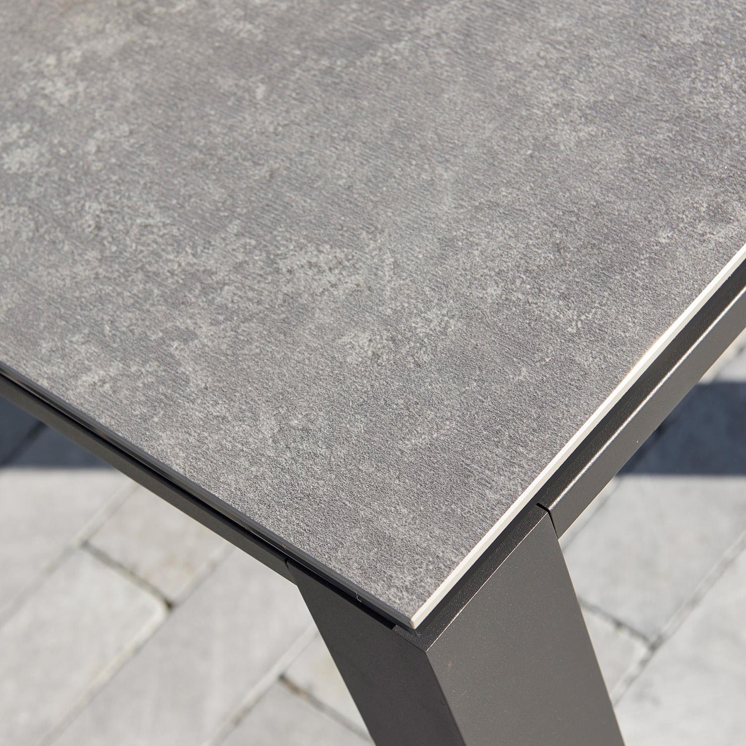 Concept 55 Inch Lava Aluminum Coffee Table - Table Top - Detail thumbnail