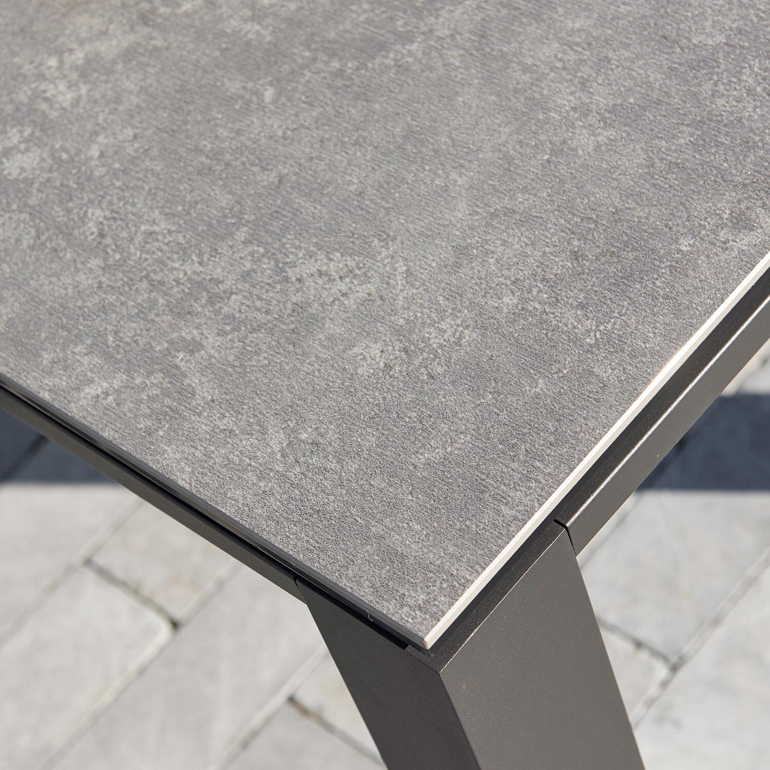 Concept 55 Inch Lava Aluminum Coffee Table - Table Top - Detail thumbnail