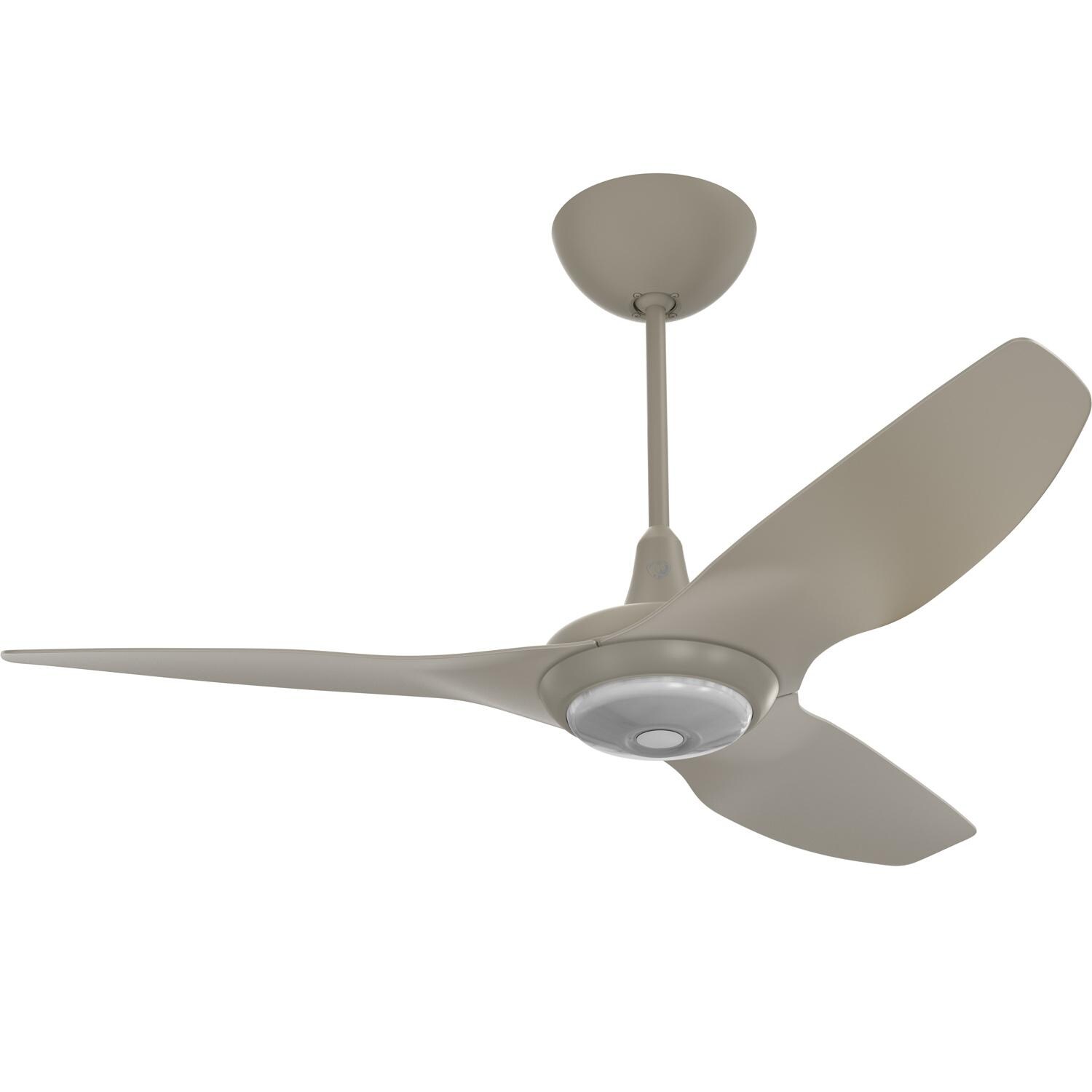 Big Ass Fans 52-Inch Haiku Ceiling Fan Universal Mount W/12-Inch Downrod & Downlight in Satin Nickel - MK-HK4-042506A470F470G10I12S2