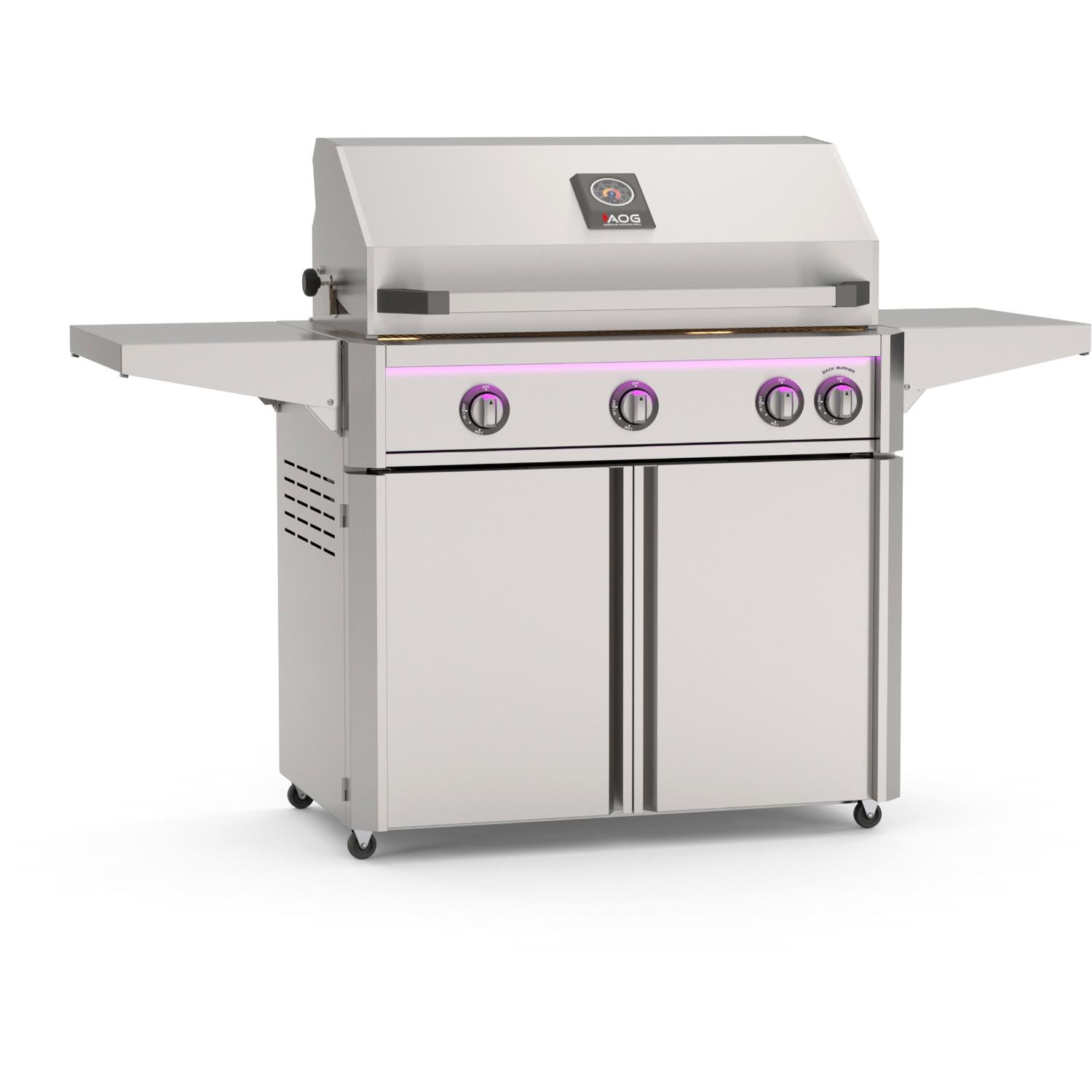 American Outdoor Grill L-Series 36-in 4-Burner Propane Grill w/ Lights & Rotisserie Kit on Cart