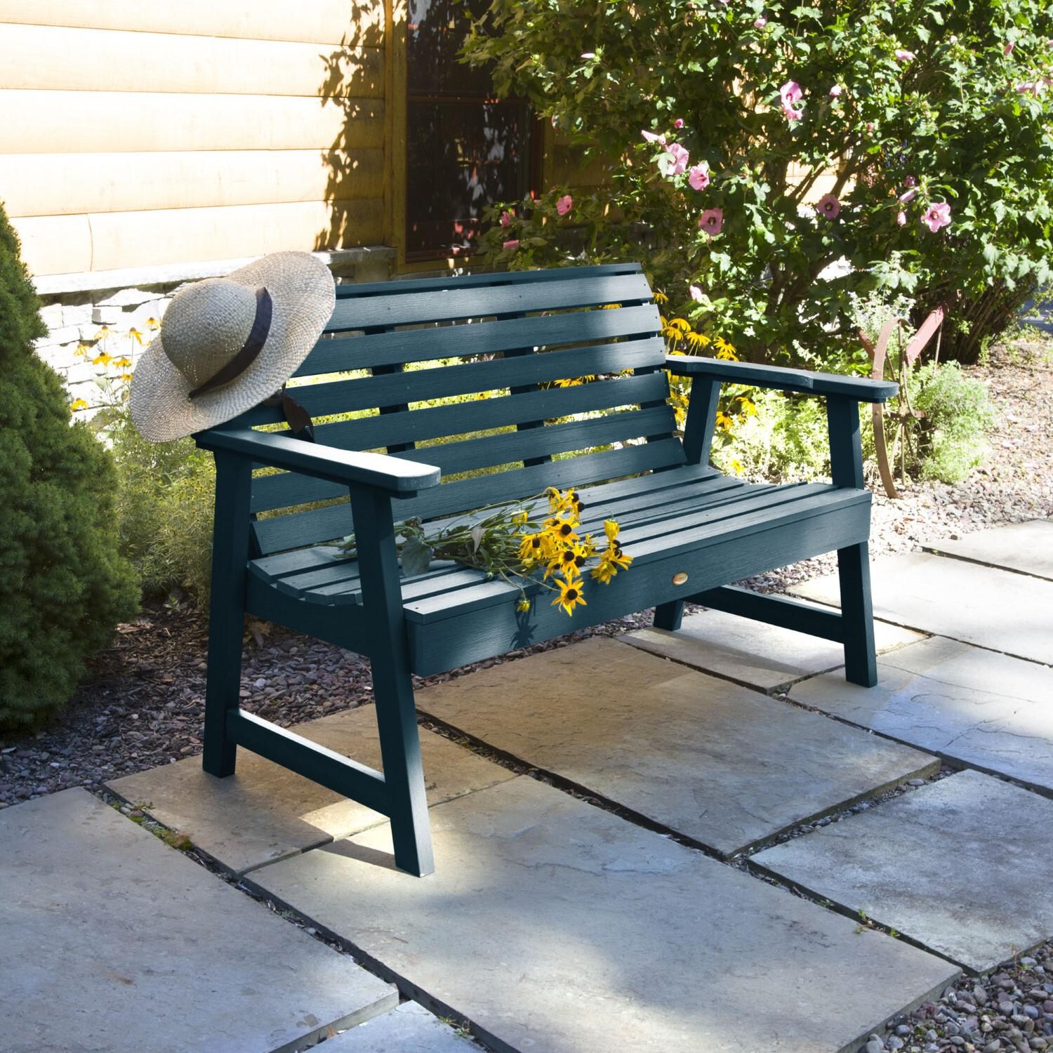 Lakeview Elm Pointe 4-Foot Picnic Bench - Nantucket Blue thumbnail