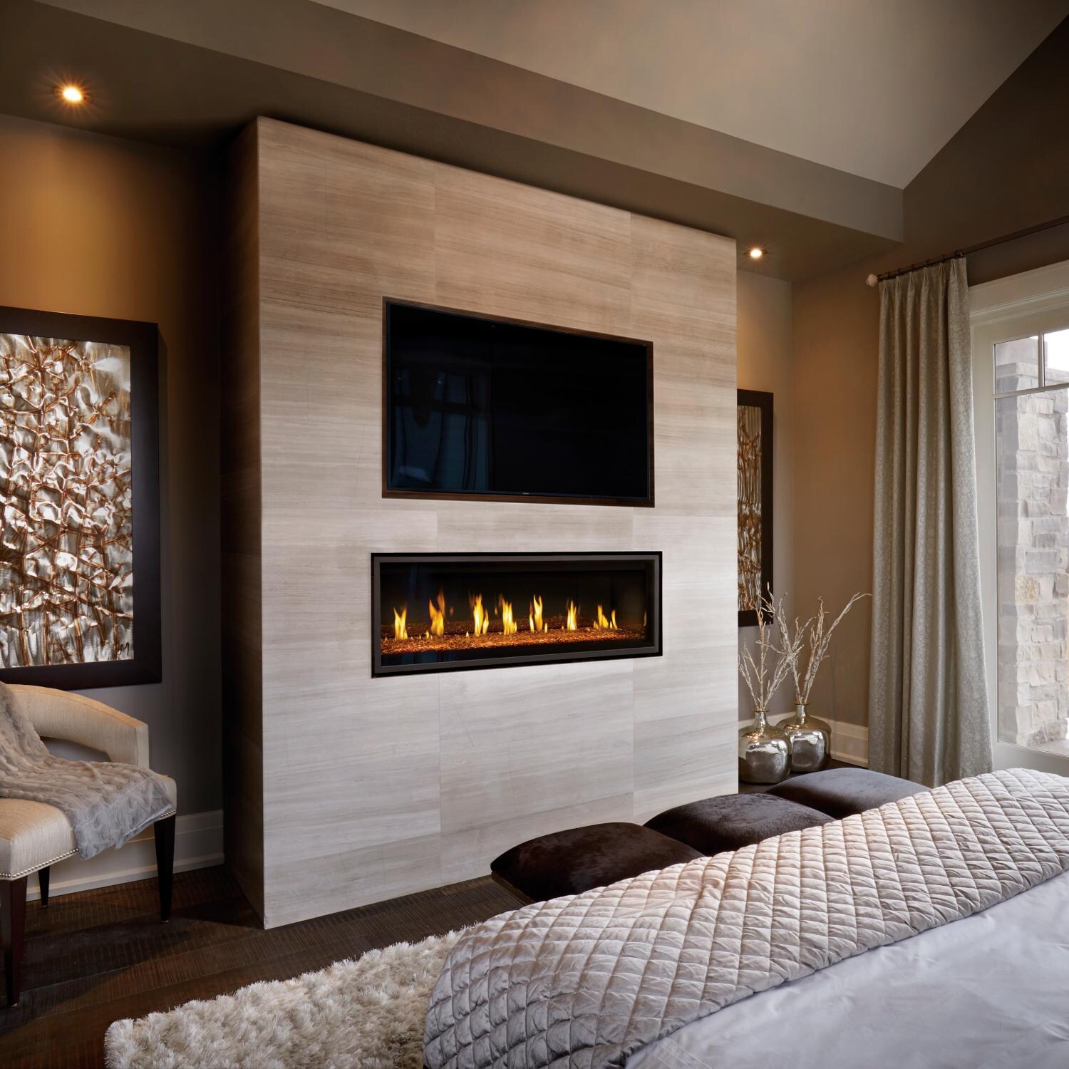 Napoleon LV50N-2 Vector 50 Built-In Direct Vent Natural Gas Fireplace W/Electronic Ignition - Lifestyle thumbnail