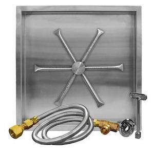 Firegear 20-Inch Square Burning Spur Natural Gas Fire Pit Burner Kit - Match Light Ignition thumbnail