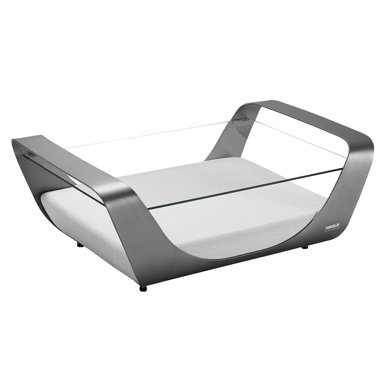 HIGOLD 2042S/104/1122 ONDA Outdoor Loveseat Seating Set - Middle Table W/ Glass Top thumbnail