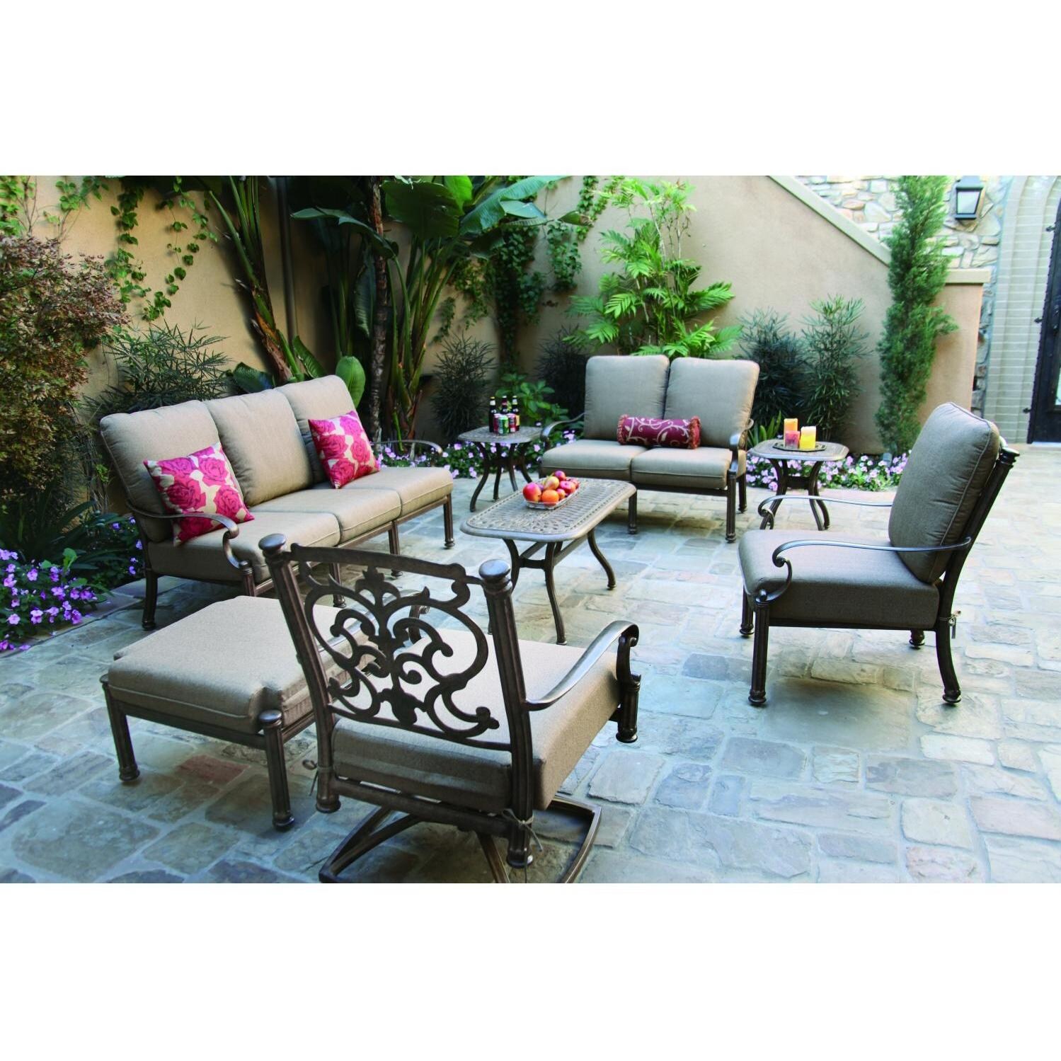 Darlee Santa Barbara 7-Person Deep Seating Patio Conversation Set thumbnail