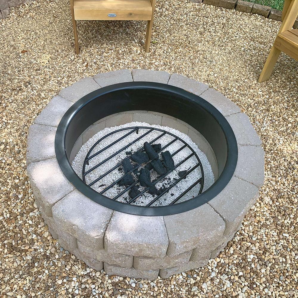 Ultimate Patio 24-Inch Round Steel Outdoor Fire Pit Grate - In the Fire Pit thumbnail