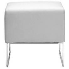 Zuo Modern Plush Ottoman Silver 103008 image