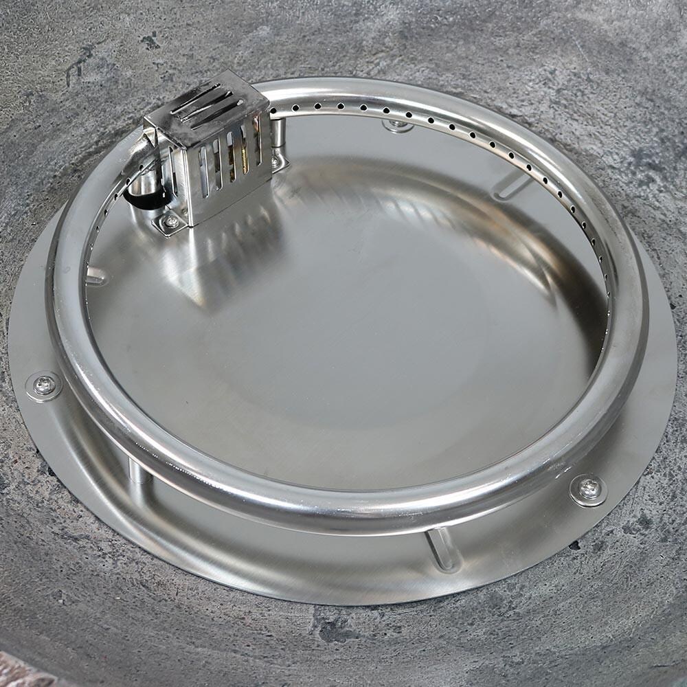 Ultimate Patio 30-Inch Round Cast Stone Propane Gas Fire Pit - Burner thumbnail