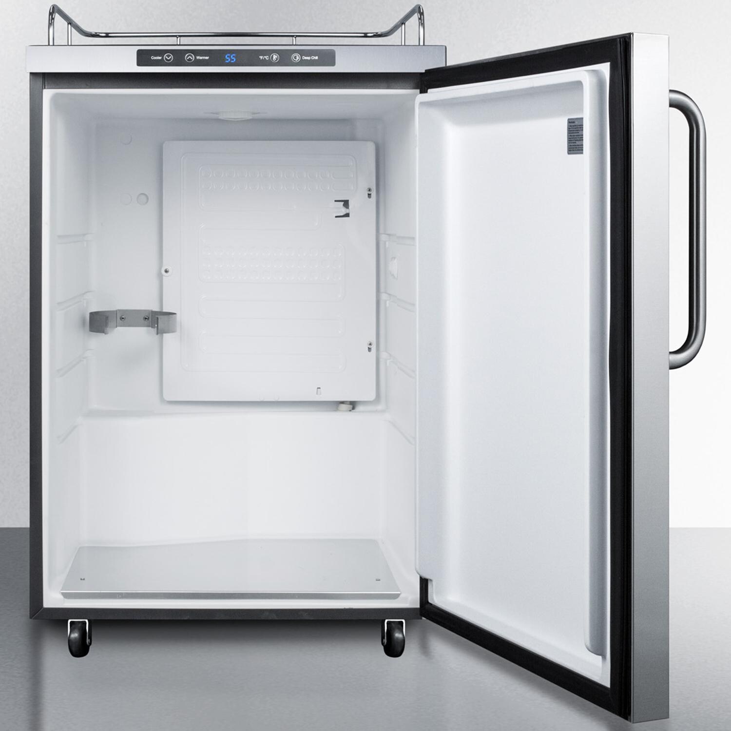 Summit Commercial SBC635MOS7NK 24-Inch 5.6 Cu. Ft. Outdoor Rated DIY Tap Beer Dispenser / Kegerator - Towel Bar Handle - Interior thumbnail