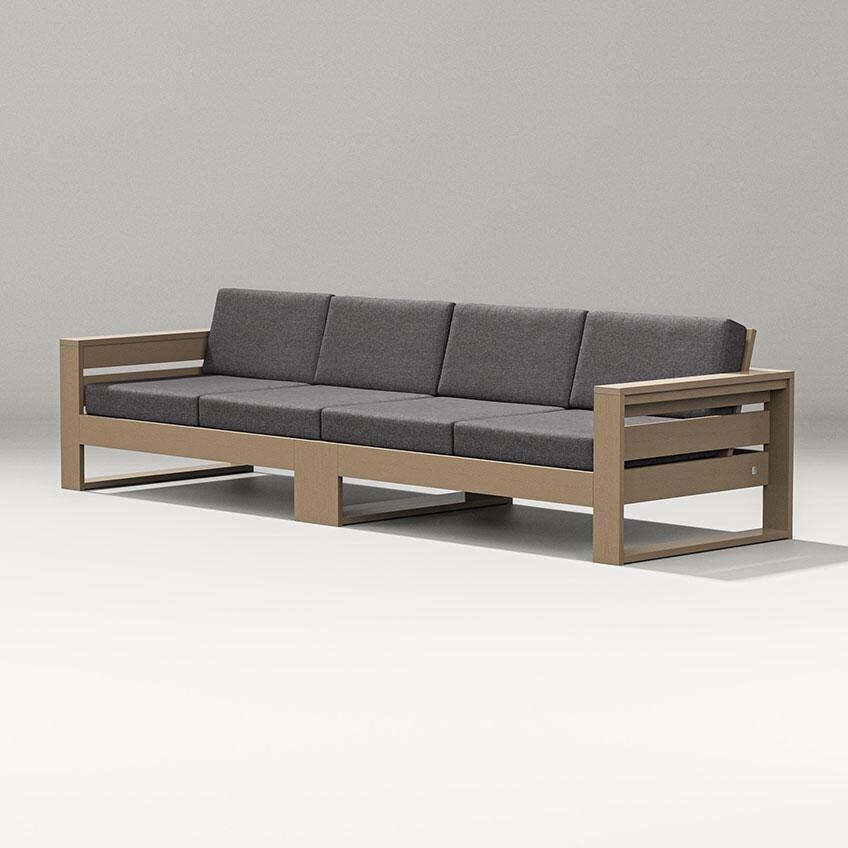Latitude 4 Person Sofa in Vintage Sahara/Ash Charcoal By PW Designer Series