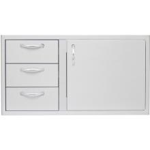 Blaze 39-Inch Stainless Steel Access Door & Triple Drawer Combo - BLZ-DDC-39-R image