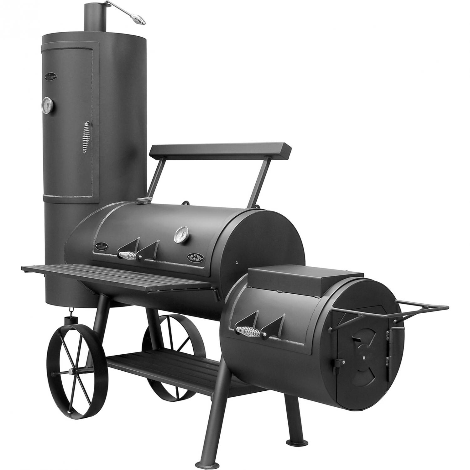 2075 - BBQ Pit Boys Big Ben Offset Charcoal Smoker - Right Side Angled View thumbnail