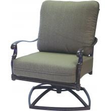 Darlee Florence Cast Aluminum Patio Swivel Rocker Club Chair - Antique Bronze image