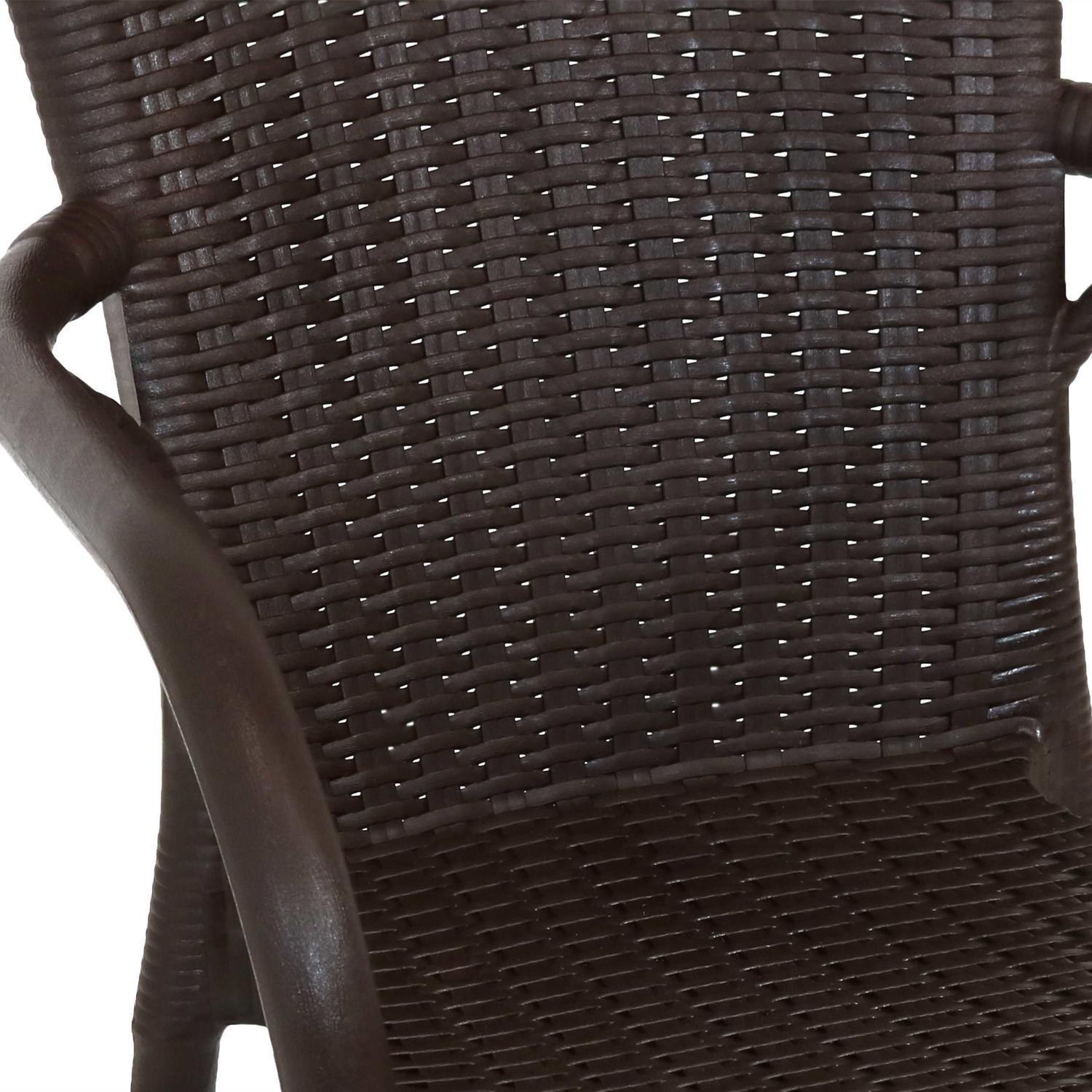 Ultimate Patio 4 Piece Stackable Outdoor Patio Dining Chair Set - Close-Up thumbnail