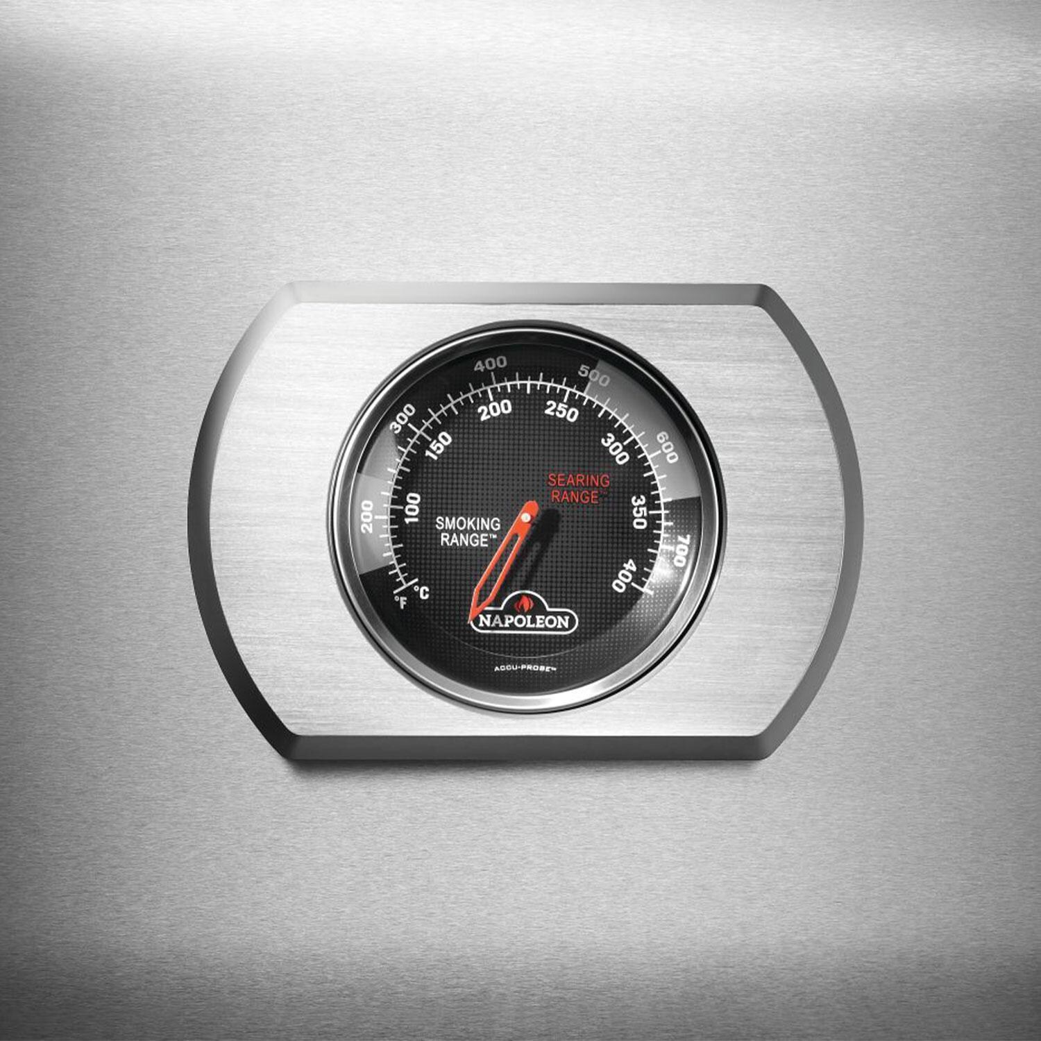 Napoleon RPS525RSIBNSS-2 Rogue PRO-S 525 Propane Gas Grill w/ Infrared Side & Rear Burner - Stainless Steel - Temperature Gauge - Detail thumbnail