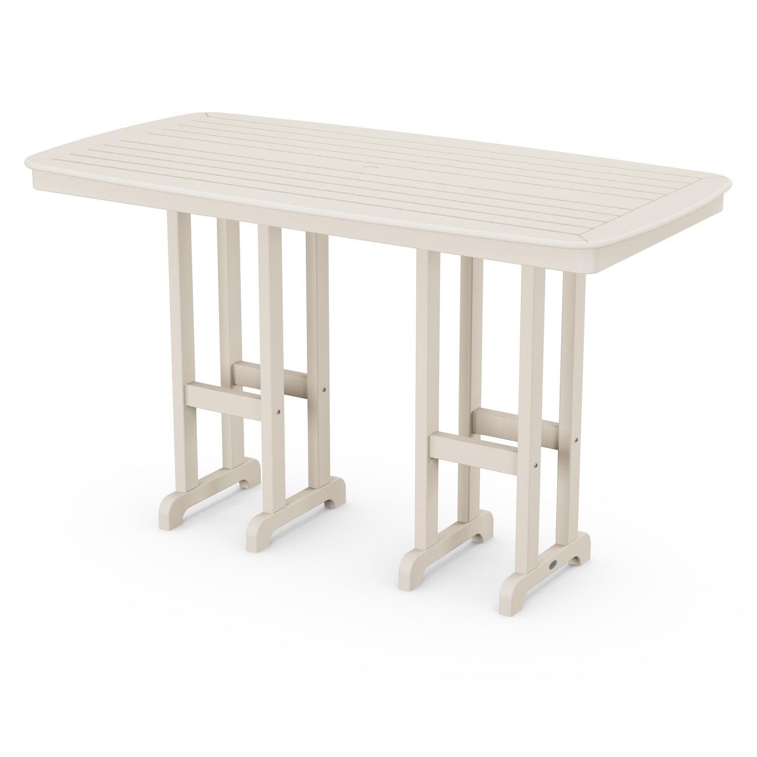 POLYWOOD Nautical 37 X 72-Inch Bar Table - Sand
