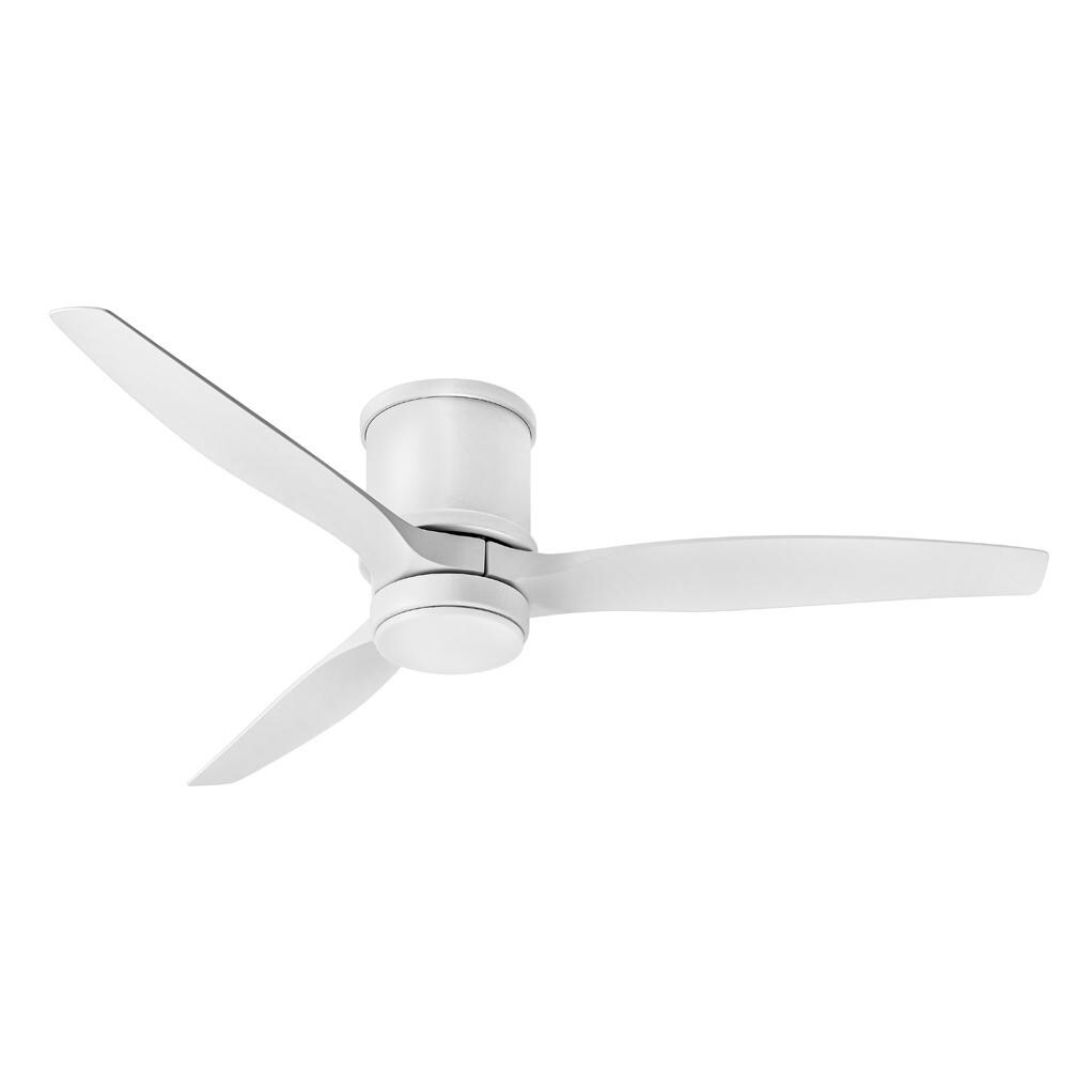 Hinkley Lighting Hover Flush 52-Inch LED Indoor / Outdoor Ceiling Fan - Matte White - 900852FMW-LWD