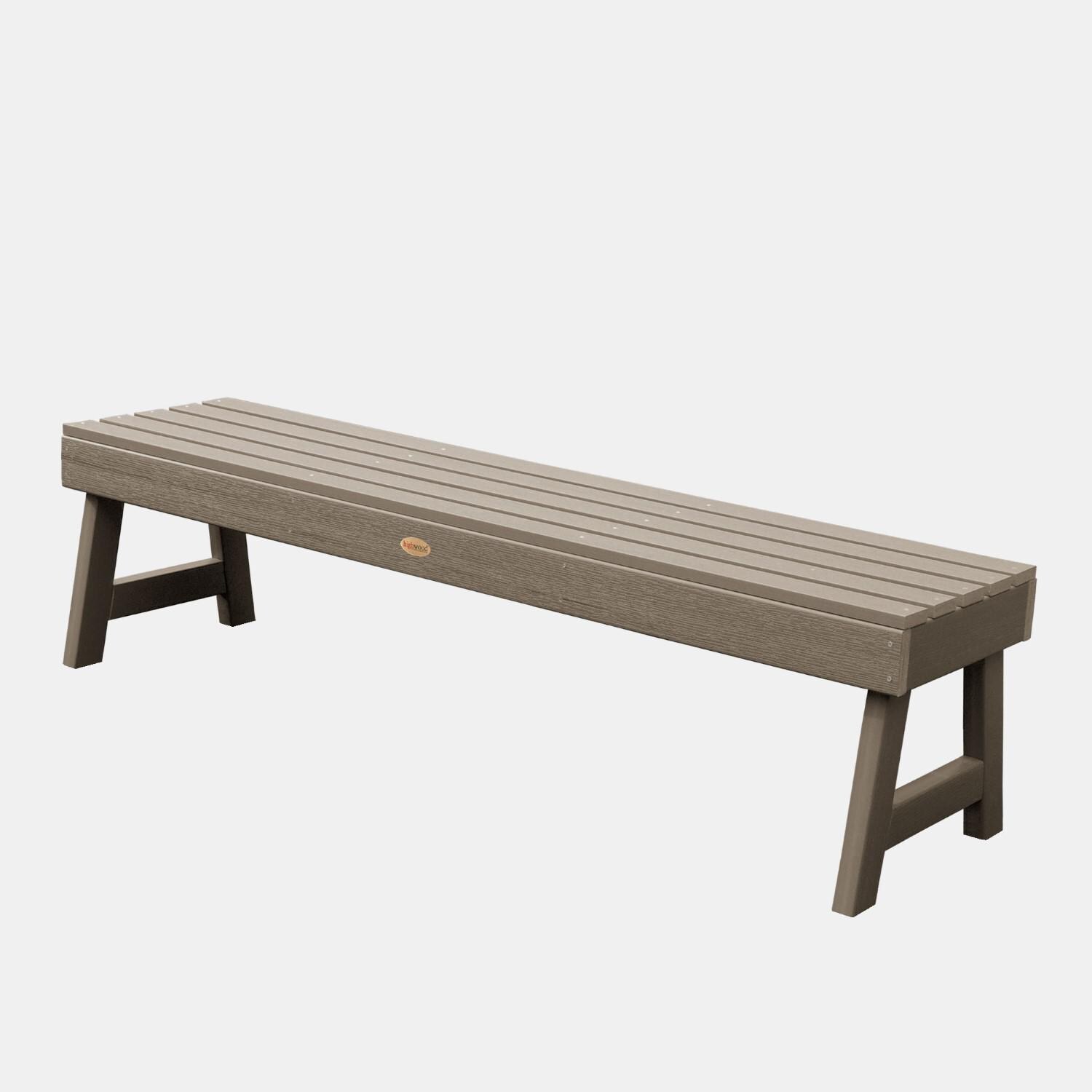 Lakeview Elm Pointe 5-Foot Garden Bench - Woodland Brown - On White thumbnail