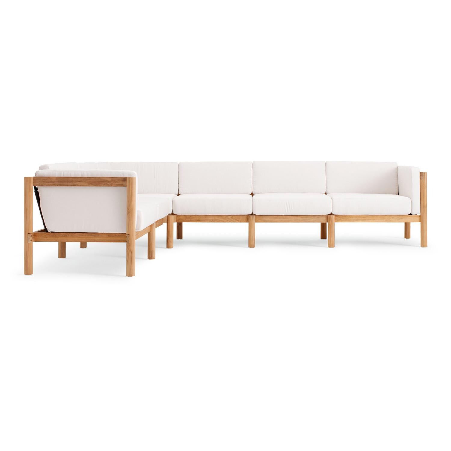 Neighbor SECT1 - CA 6 Piece Sectional W/ Sunbrella Cushion Arms - Front View thumbnail
